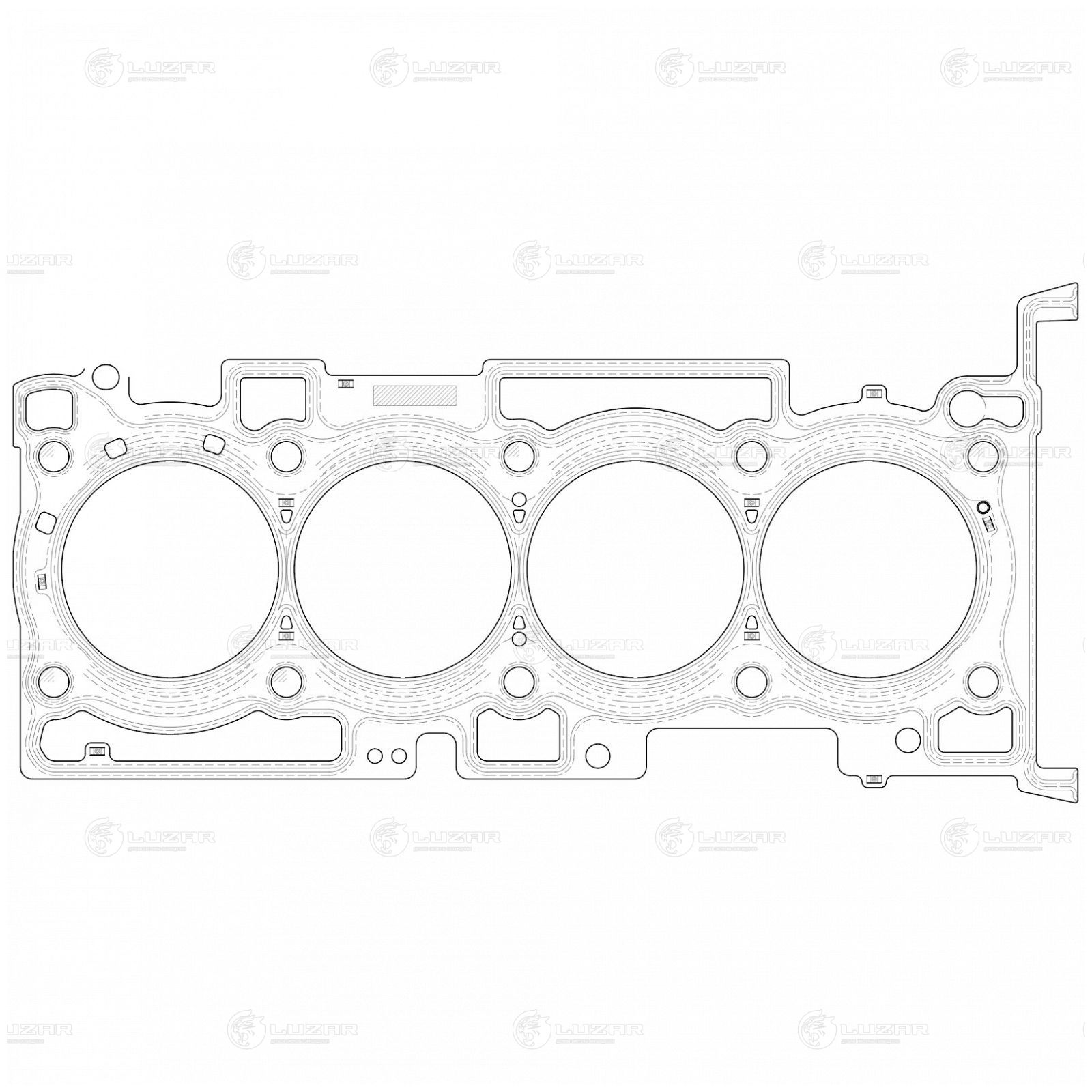 LUZAR LES10832 Прокладка ГБЦ для а/м Kia Optima (15-)/Sportage (15-)/Sorento (09-) 2.4i [G4KJ] (LES 10832)