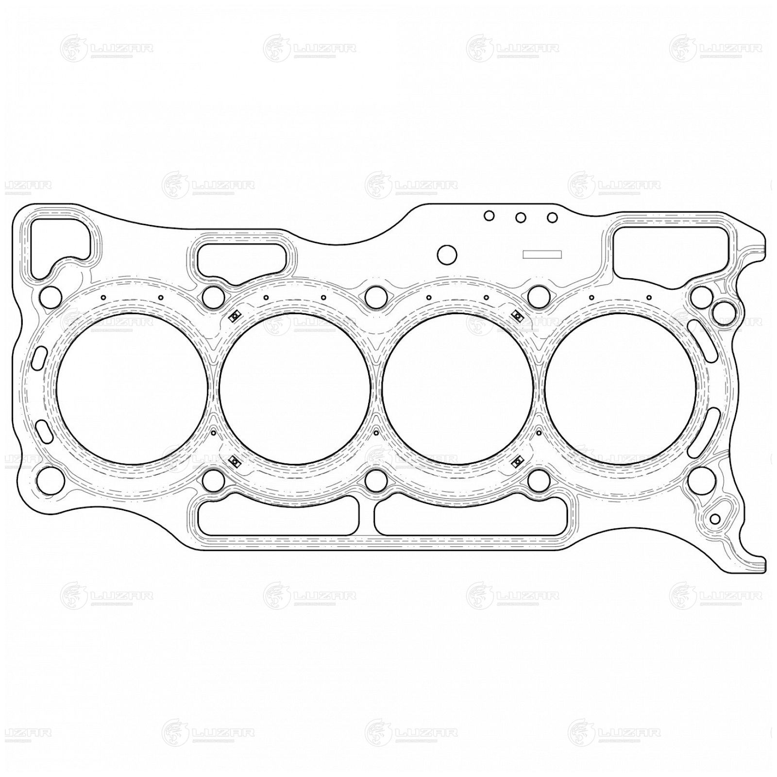 LUZAR LES10903 Прокладка ГБЦ для а/м Лада Vesta (15-)/Renault Logan II (12-)/Kaptur (16-) 1.6i [H4M] (LES 10903)