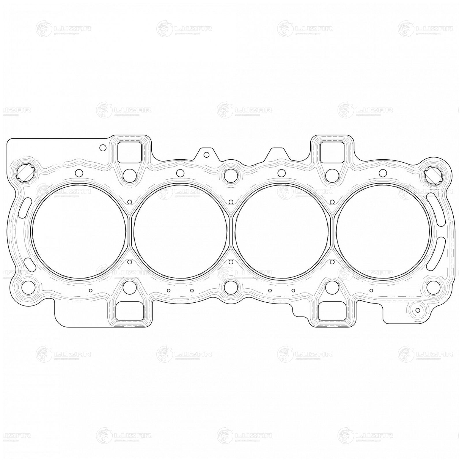 LUZAR LES11001 Прокладка ГБЦ для а/м Ford Focus II (05-)/Volvo S40 II (04-) 1.6i [HWDA,HWDB] (LES 11001)
