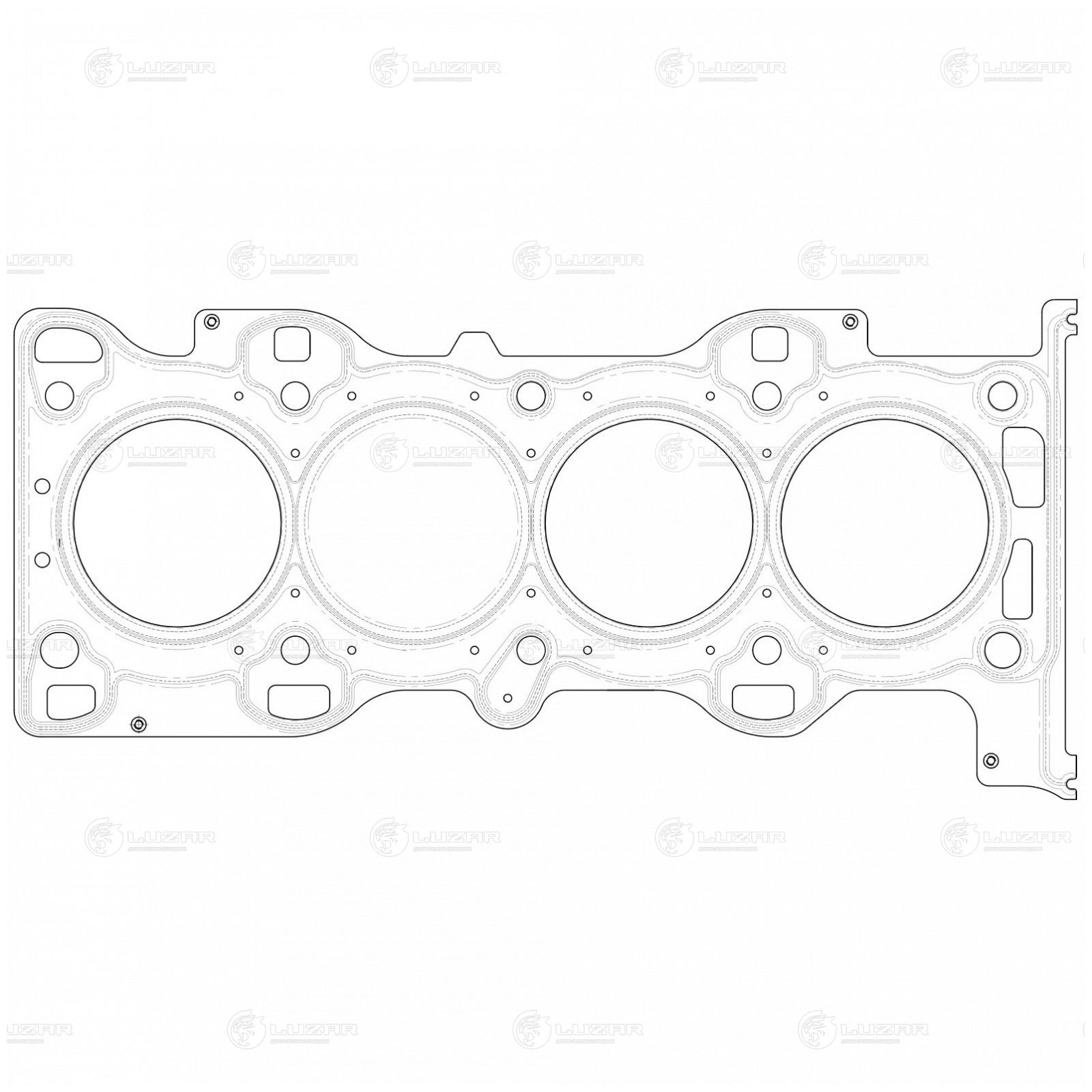 LUZAR LES11002 Прокладка ГБЦ для а/м Ford Focus II (04-)/Mazda 6 (GG) (02-) 1.8i (LES 11002)