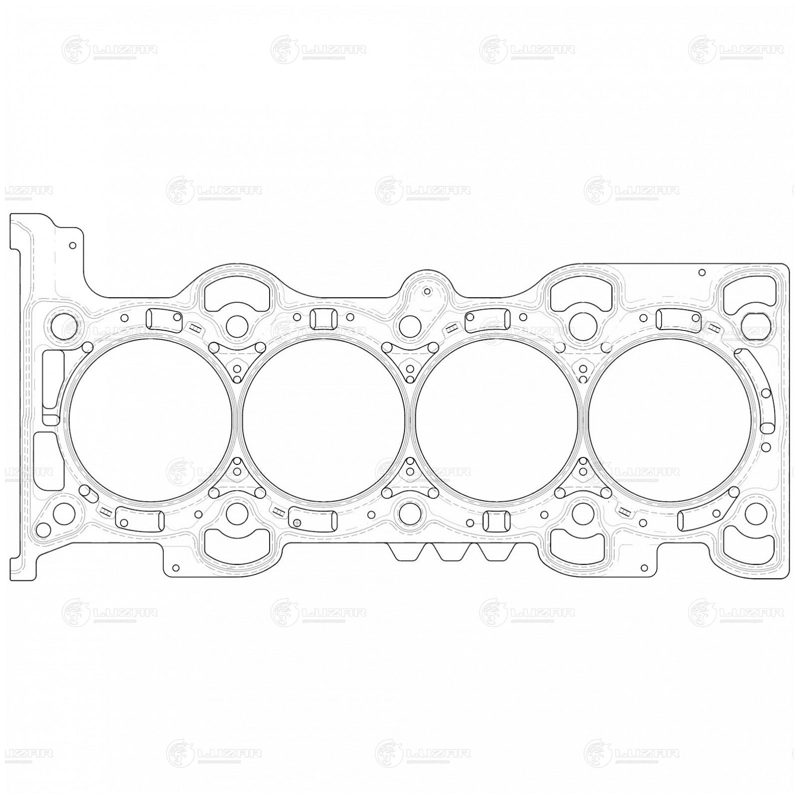 LUZAR LES11014 Прокладка ГБЦ для а/м Ford Kuga II (13-)/Mondeo V (15-) 2.5i [YTMA S7CB] (LES 11014)