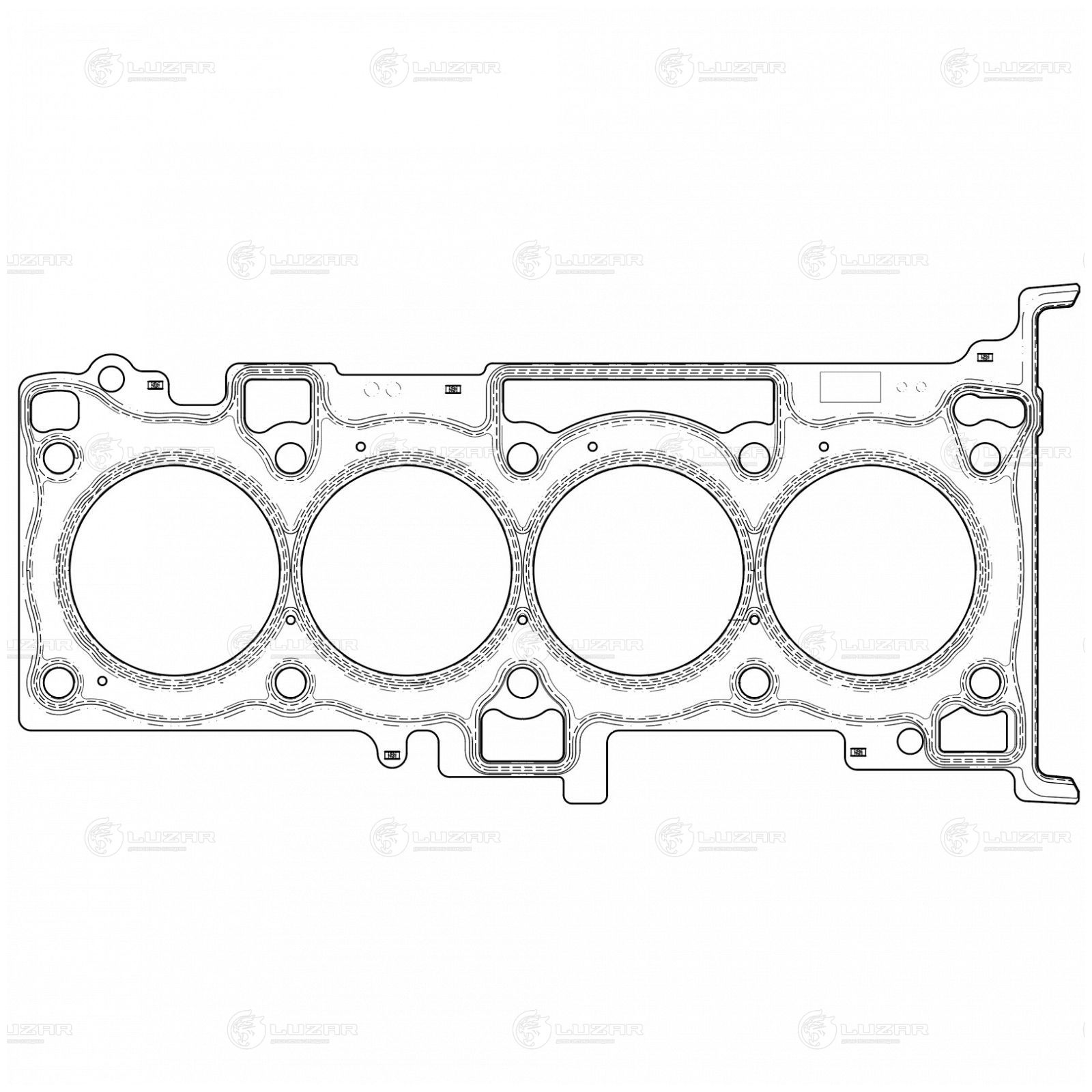 LUZAR LES11101 Прокладка ГБЦ для а/м Mitsubishi Outlander (12-)/Lanсer X (07-) 1.8i/2.0i [4B11,4B10]