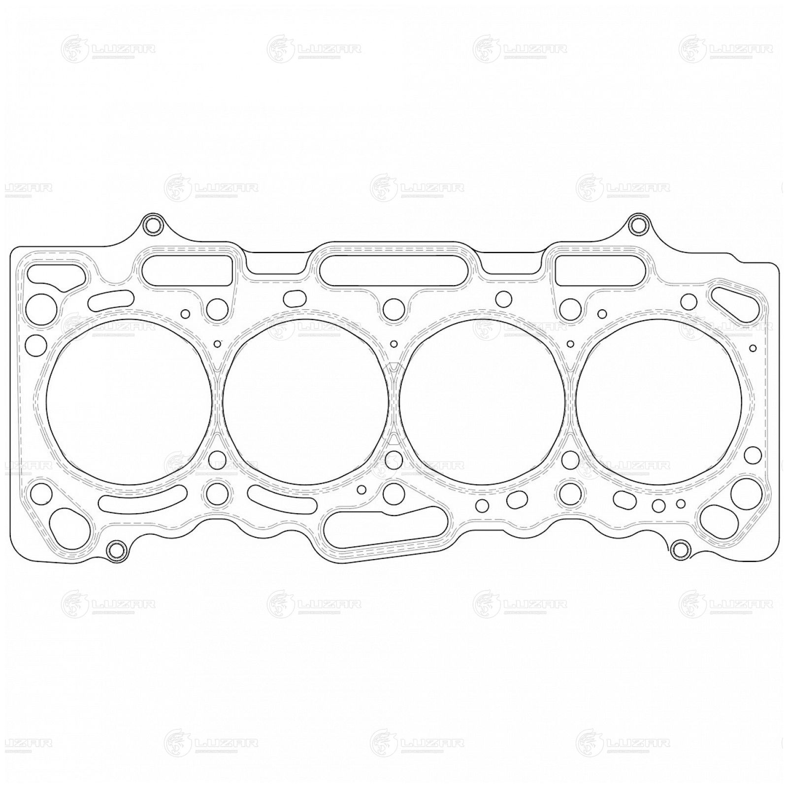 LUZAR LES11102 Прокладка ГБЦ для а/м Mitsubishi Lancer IX (00-)/BYD F3 (05-) 1.6i [4G18] (LES 11102)