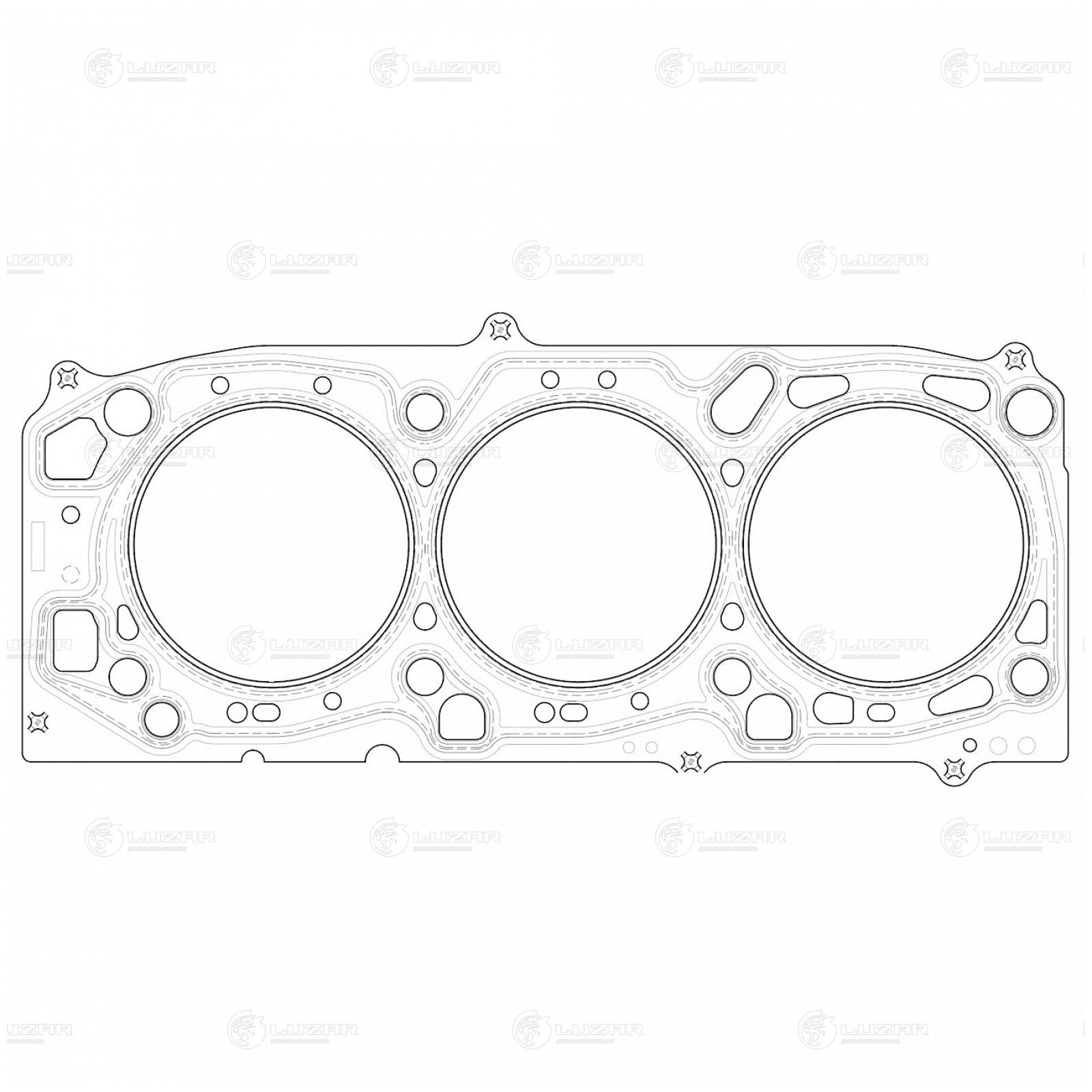 LUZAR LES11107 Прокладка ГБЦ для а/м Mitsubishi Pajero IV (06-) 3.8i [6G75] (прав.) (LES 11107)