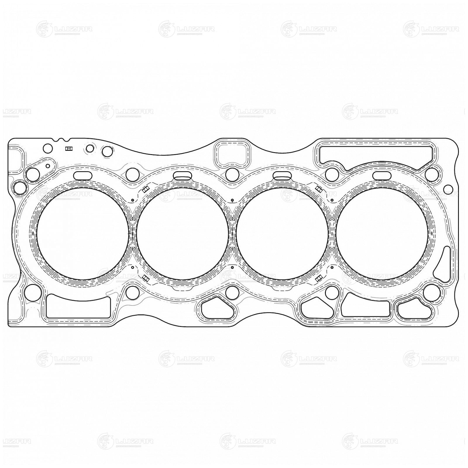 LUZAR LES11413 Прокладка ГБЦ для а/м Nissan X-Trail T31 (07-)/Renault Koleos (08-) 2.5i [QR25DE] (LES 11413)