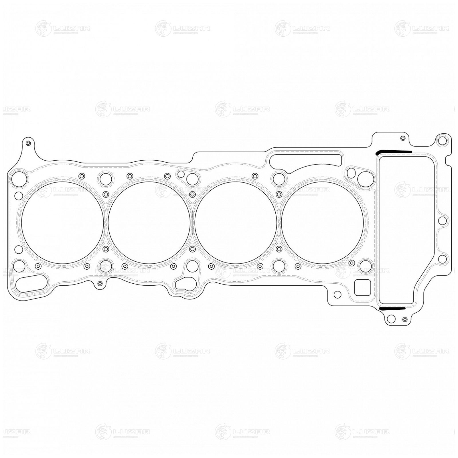 LUZAR LES11414 Прокладка ГБЦ для а/м Nissan Almera N16 (00-)/Primera P12 (02-) 1.8i [QG18DE] (LES 11414)
