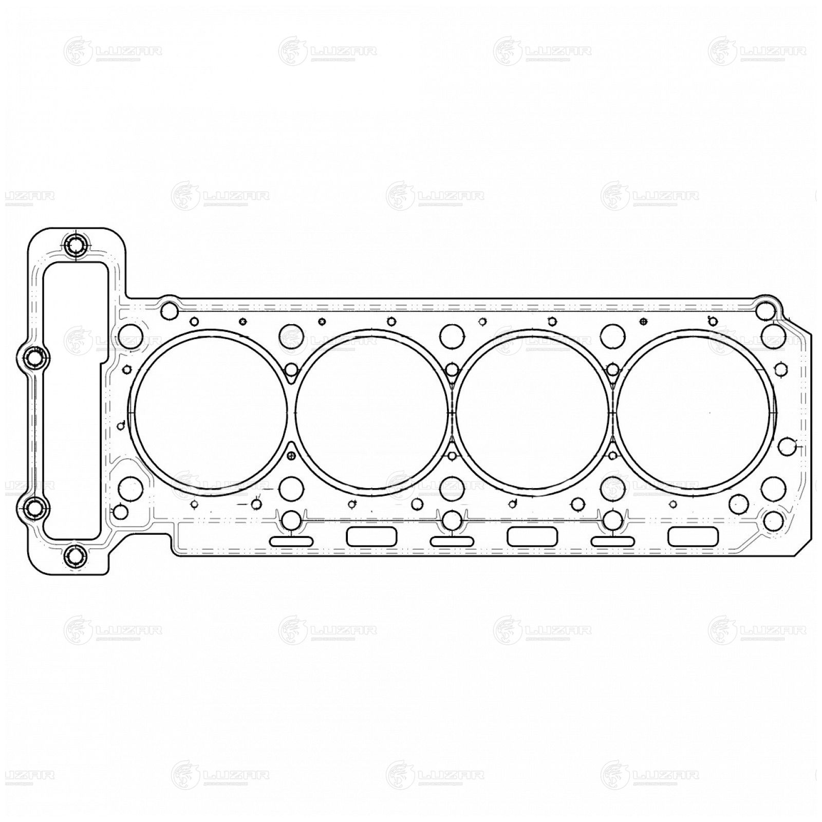 LUZAR LES11701 Прокладка ГБЦ для а/м SsangYong Kyron (05-)/Mercedes-Benz E (W210) (95-) 2.3i (LES 11701)