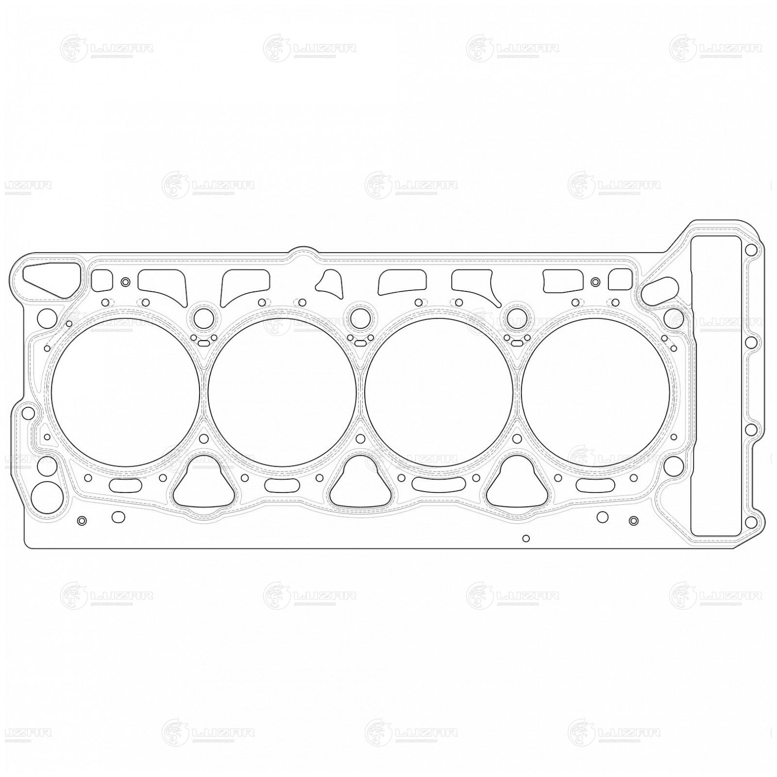 LUZAR LES11802 Прокладка ГБЦ для а/м VW Tiguan (07-)/Passat B7 (10-)/Skoda Octavia A5 (04-) 1.8i/2.0i (LES 11802)