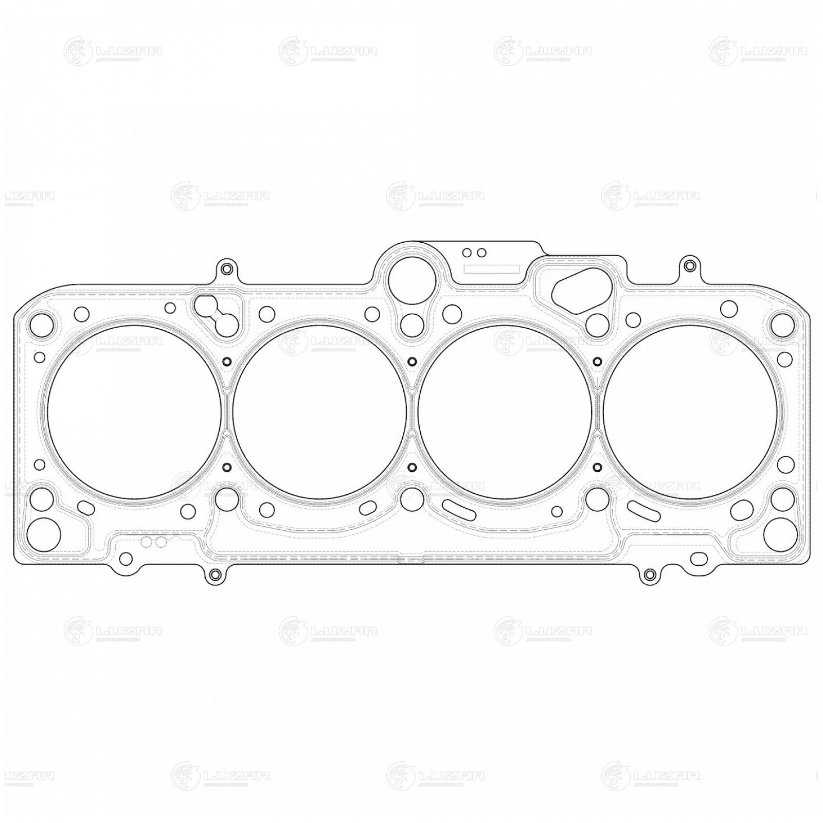LUZAR LES11804 Прокладка ГБЦ для а/м Skoda Octavia (05-)/WV Jetta (05-)/Golf VI (08-) 1.6i (LES 11804)