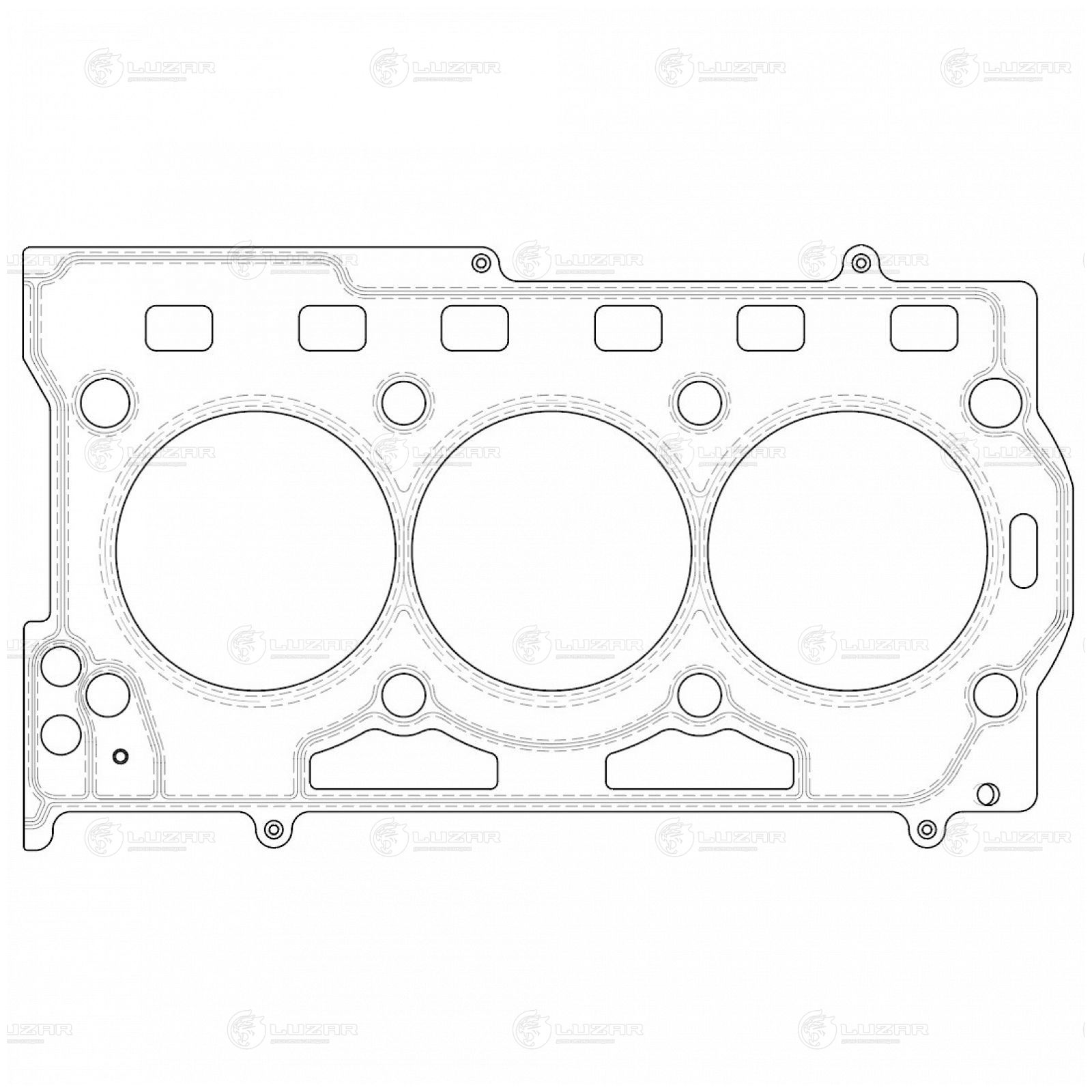 LUZAR LES11808 Прокладка ГБЦ для а/м Skoda Fabia (99-)/(07-)/Rapid (12-) 1.2i [BZG...] (LES 11808)