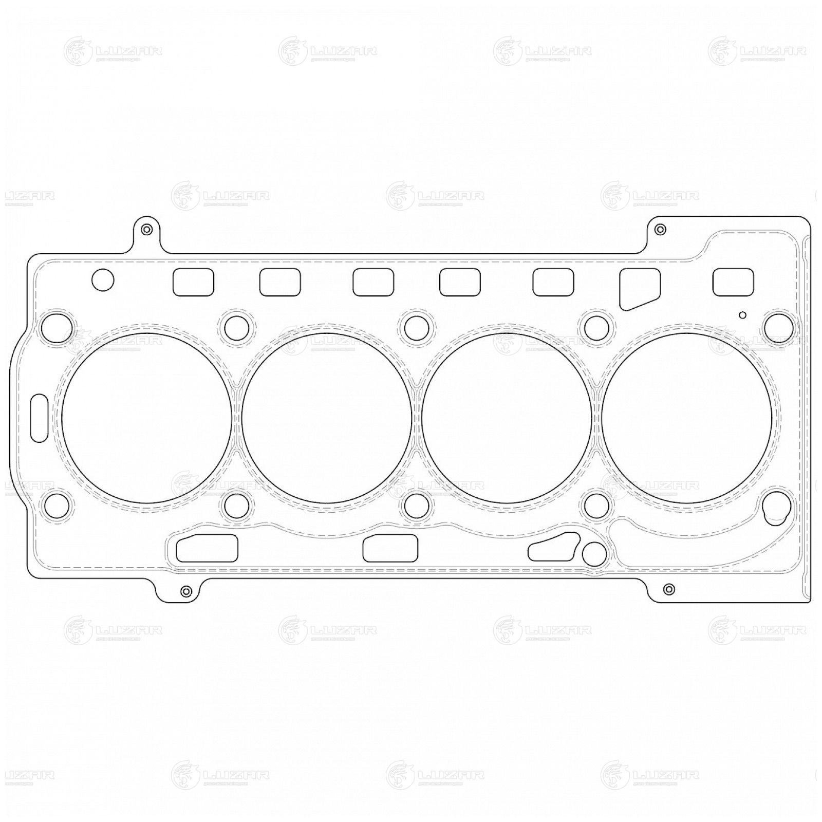 LUZAR LES11810 Прокладка ГБЦ для а/м VW Jetta (10-)/Skoda Fabia II (07-)/Octavia (04-) 1.4i/1.6i (LES 11810)