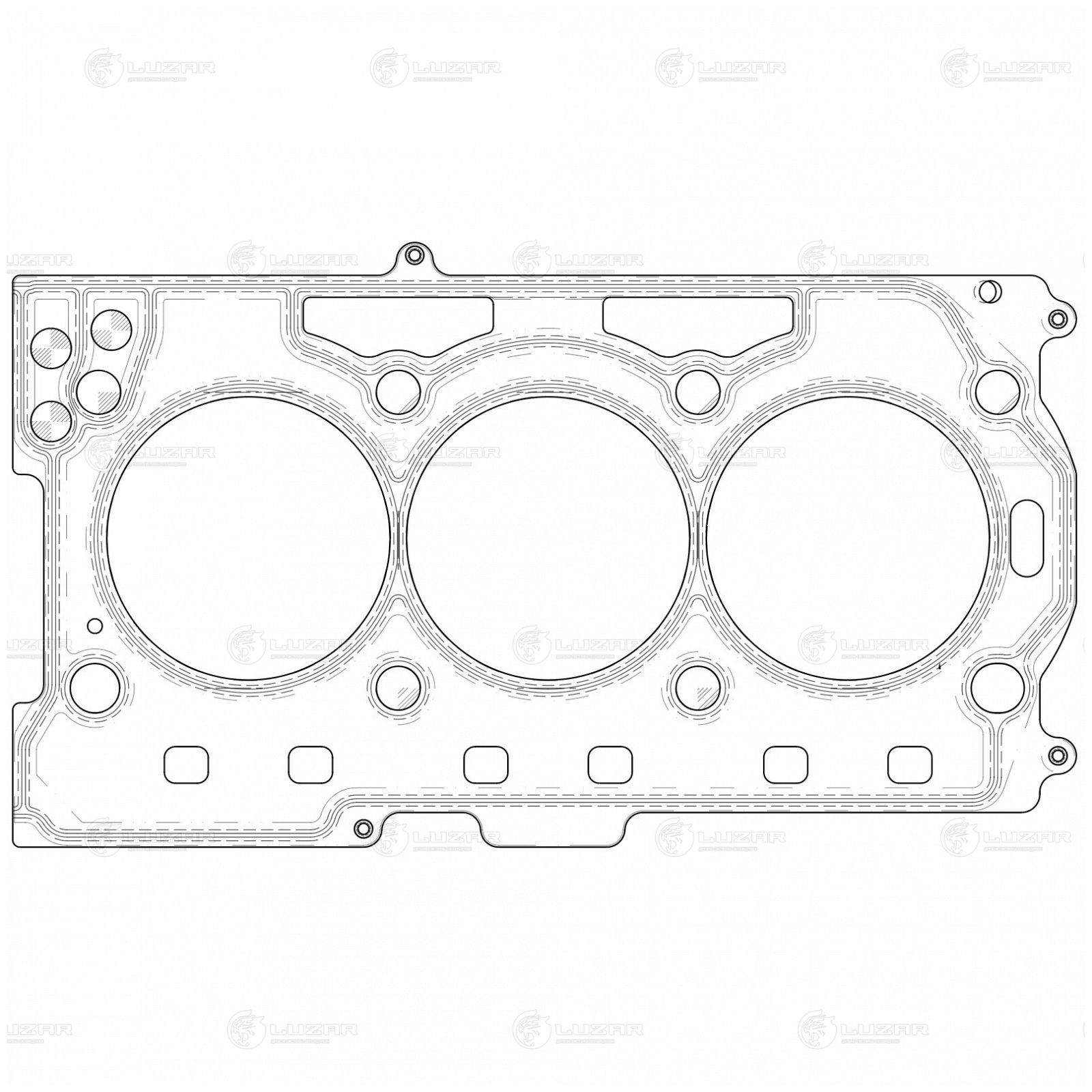 LUZAR LES11817 Прокладка ГБЦ для а/м Skoda Fabia (99-)/VW Polo (01-) 1.2i [BBM,CHFA] (LES 11817)