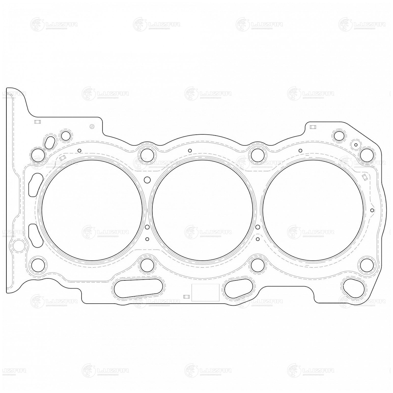 LUZAR LES11905 Прокладка ГБЦ для а/м Toyota Land Cruiser Prado (02-)/4Runner (02-) 4.0i (прав.) [1GR] | прав |