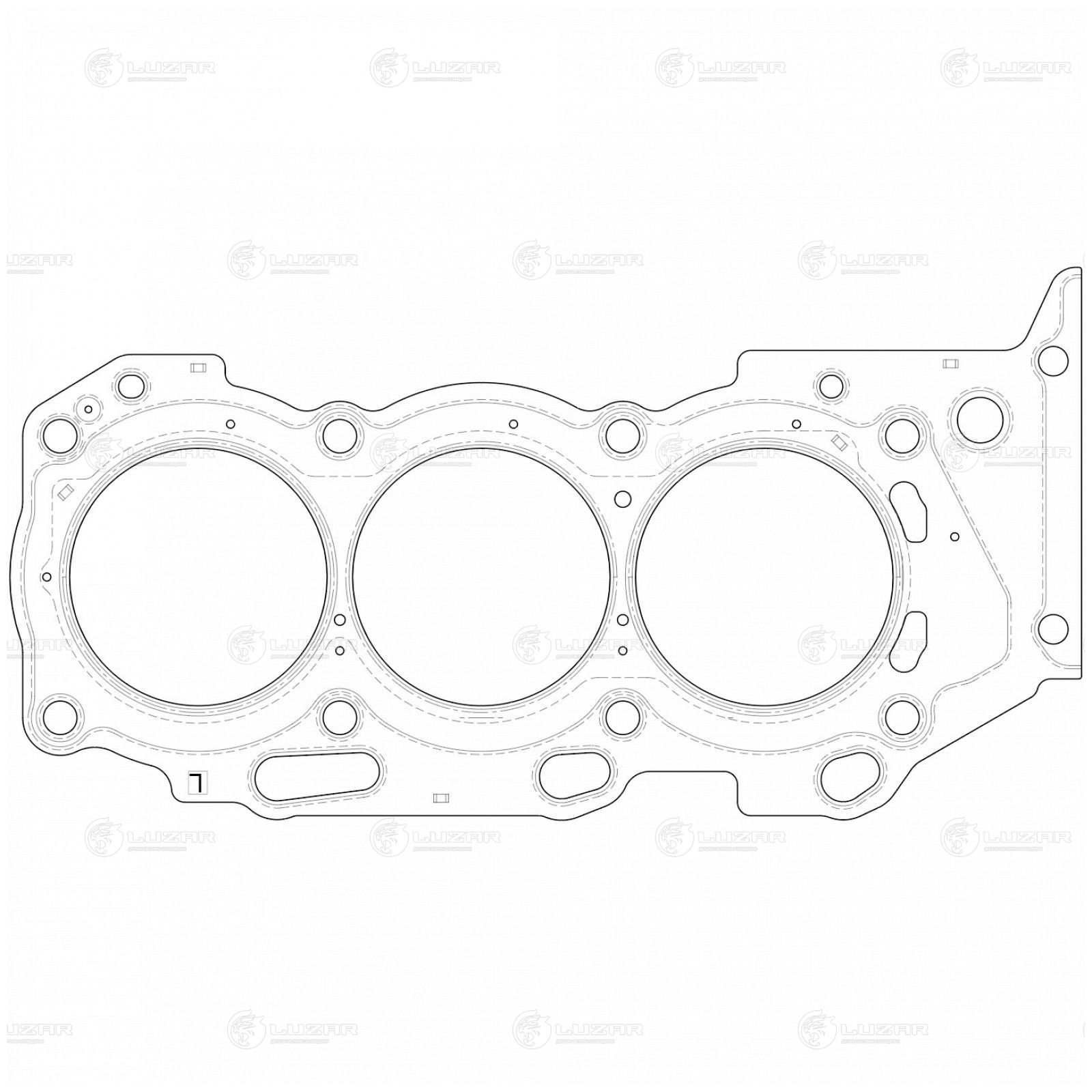 LUZAR LES11907 Прокладка ГБЦ для а/м Toyota Land Cruiser Prado (02-)/4Runner (02-) 4.0i (левая) [1GR] | лев |