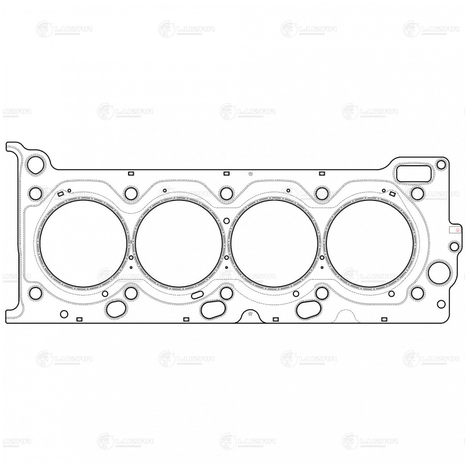 LUZAR LES11909 Прокладка ГБЦ для а/м Lexus LX (07-)/Toyota Land Cruiser 200 (10-) 4.6i/5.7i (левая) (LES 11909)