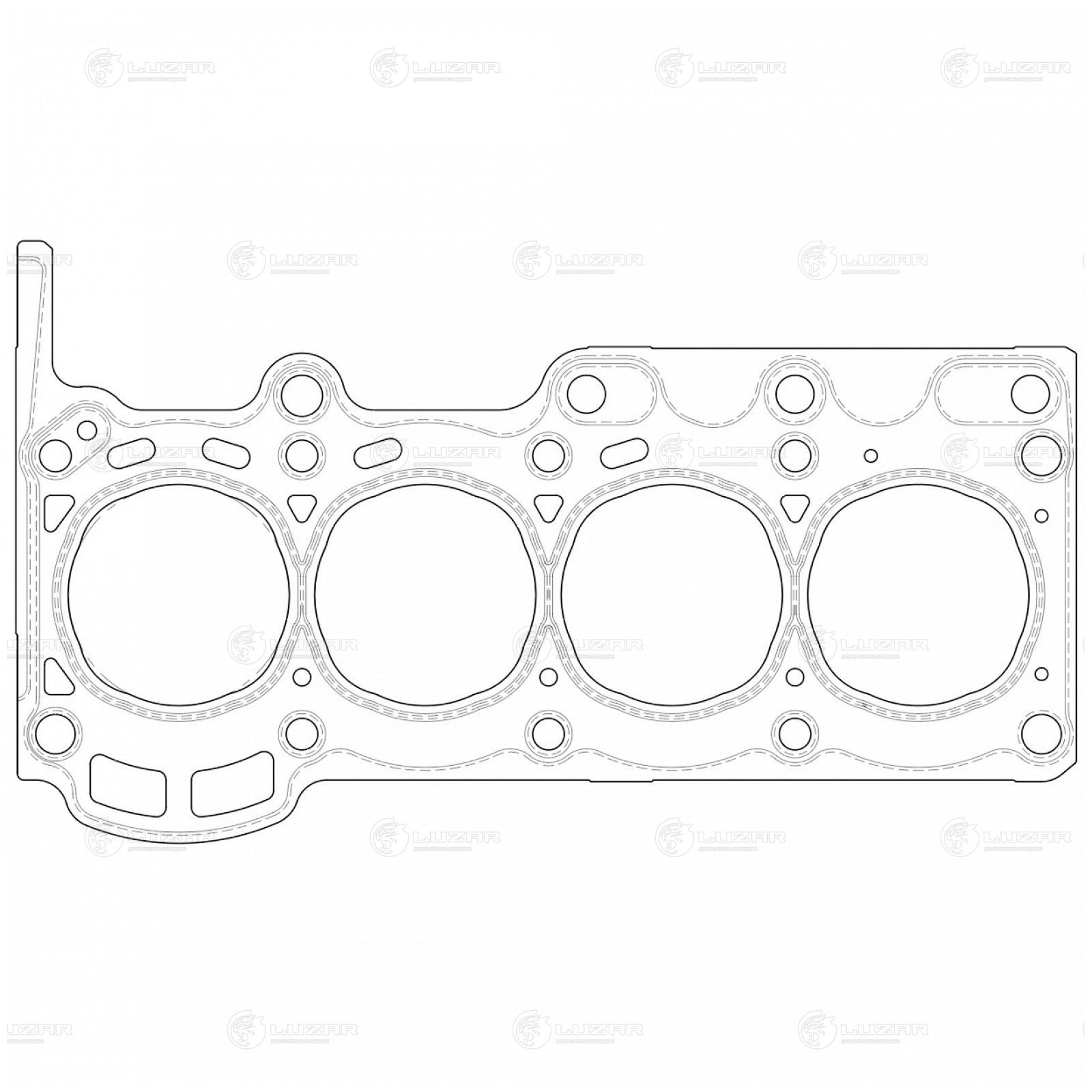LUZAR LES11915 Прокладка ГБЦ для а/м Toyota Vitz (99-)/Platz (00-)Yaris (99-) 1.0i [1SZ-FE] (LES 11915)