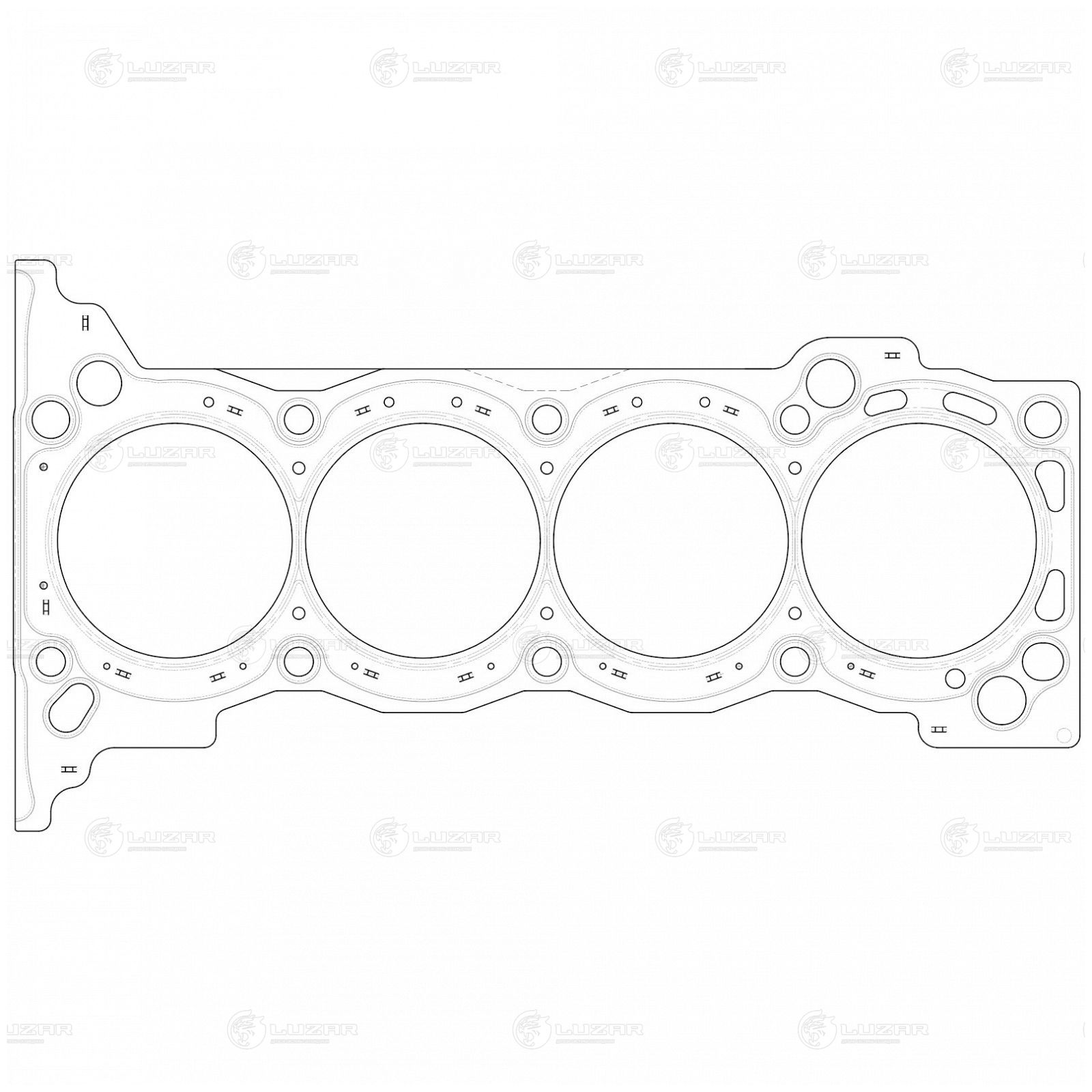 LUZAR LES11922 Прокладка ГБЦ для а/м Toyota Land Cruiser Prado (02-)/Hiace V (05-) 2.7i [2TR-FE] (LES 11922)