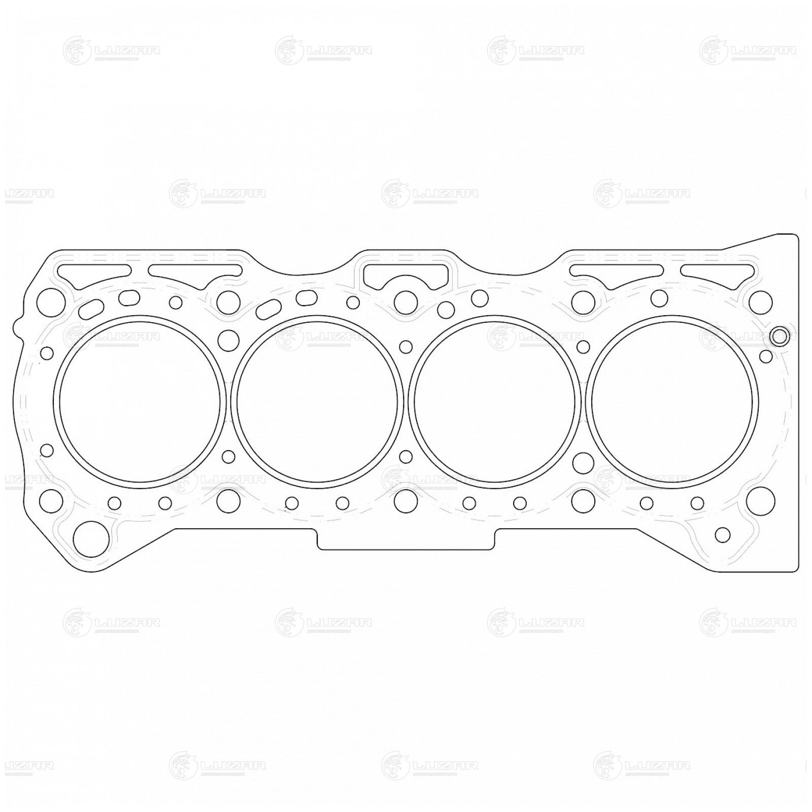 LUZAR LES12402 Прокладка ГБЦ для а/м Suzuki Escudo (88-)/Vitara (88-) 1.6i [G16A] (LES 12402)