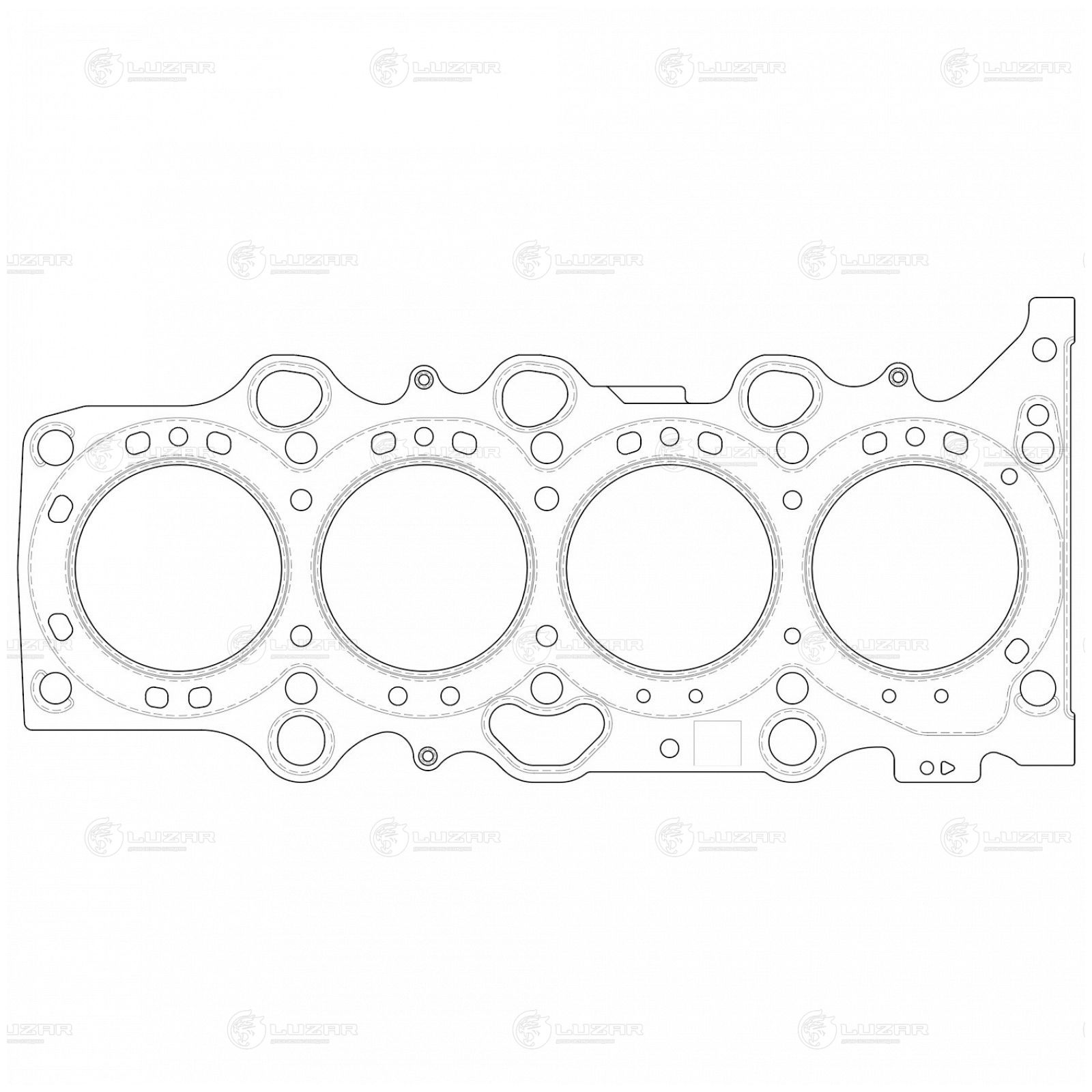 LUZAR LES12404 Прокладка ГБЦ для а/м Suzuki Vitara (14-)/SX4 (06-)/Jimny (05-) 1.3i/1.5i/1.6i