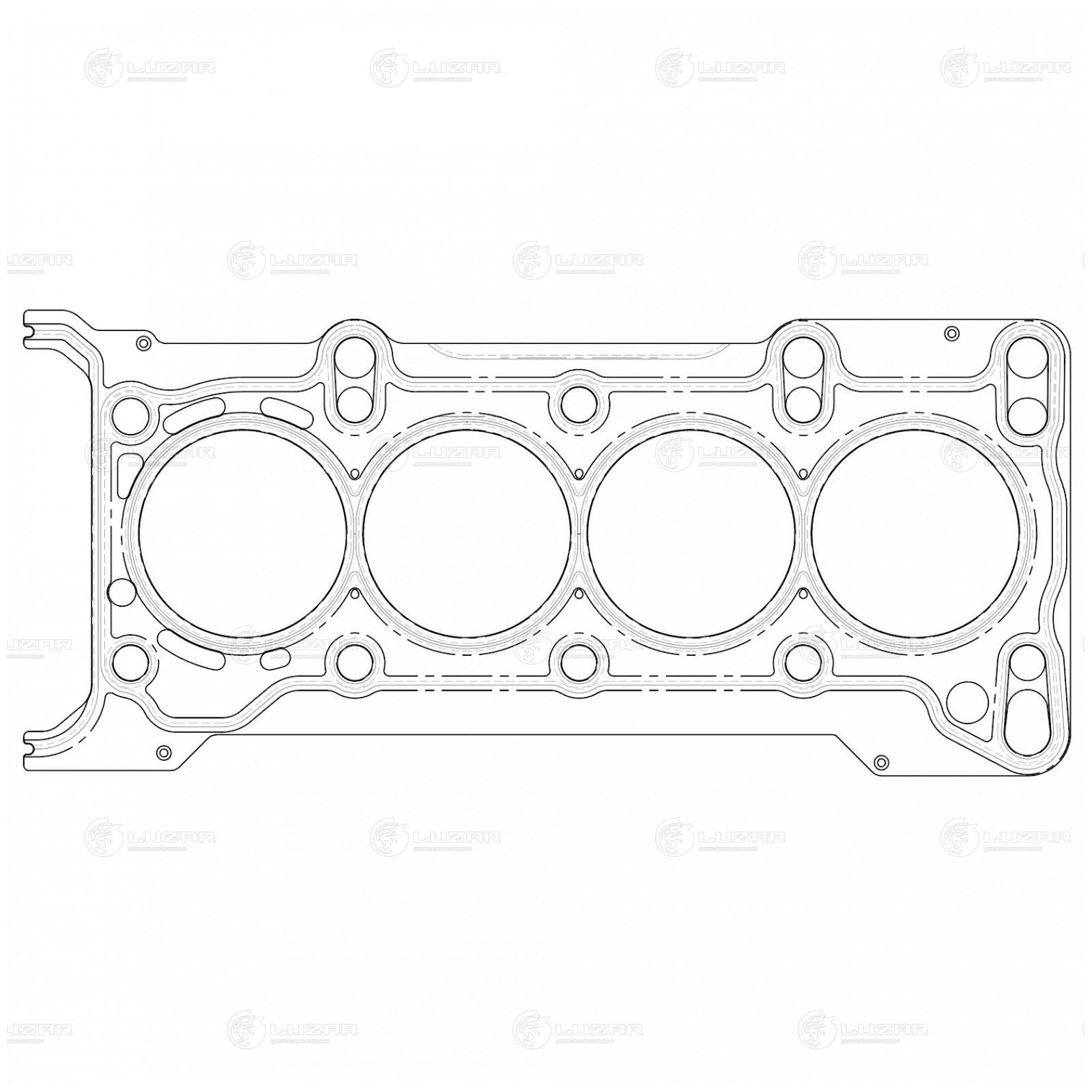 LUZAR LES12502 Прокладка ГБЦ для а/м Mazda 3 (03-) 1.6i [Z601 Z627] (LES 12502)