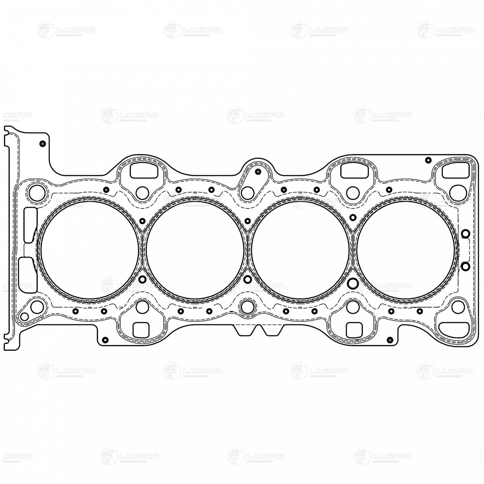 LUZAR LES12506 Прокладка ГБЦ для а/м Mazda CX-7 (06-) 2.3T (LES 12506)