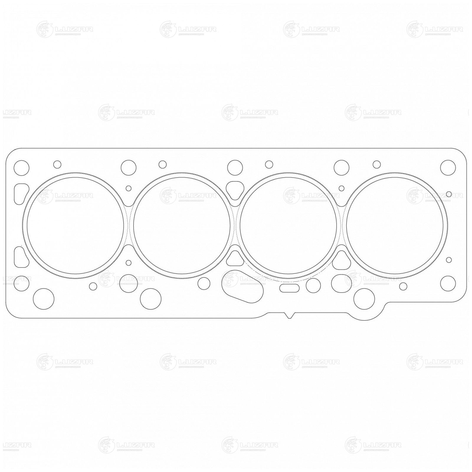 LUZAR LES13005 Прокладка ГБЦ для а/м Chery Amulet (03-)/Ford Escort (80-) 1.6i [SQR480ED] (LES 13005)