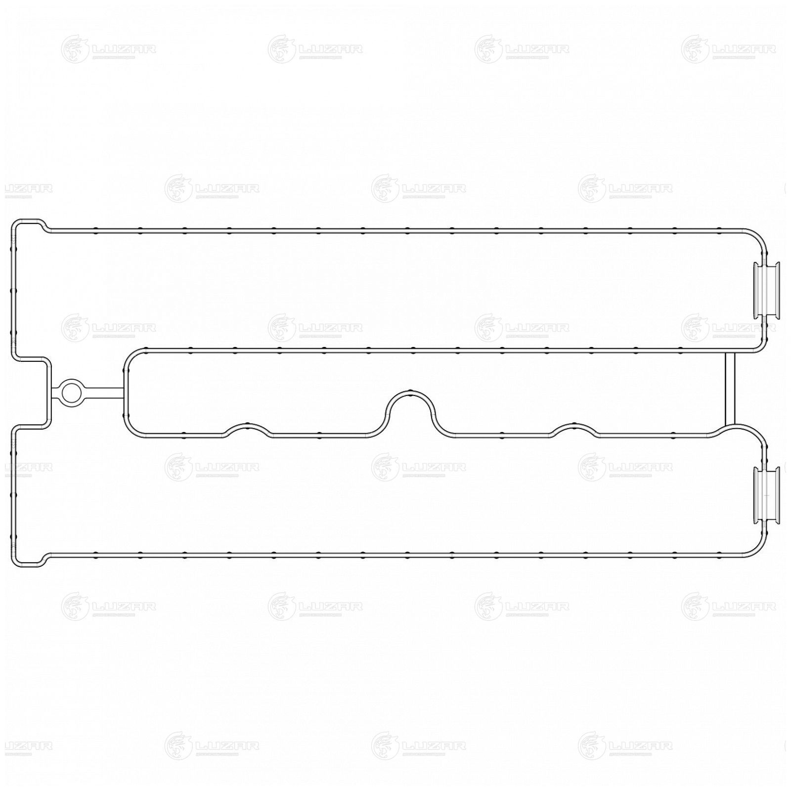 LUZAR LES20504 Прокладка клапанной крышки для а/м Chevrolet Captiva (06-)/Opel Vectra B (95-)/Omega B (94-) 1.8/2.4i