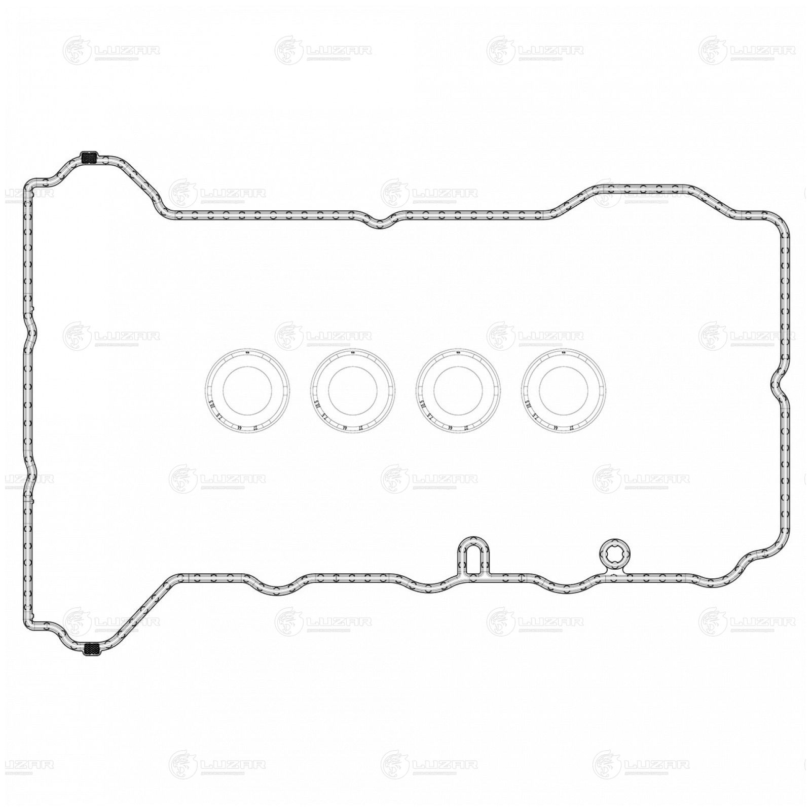 LUZAR LES20812 Прокладка клапанной крышки для а/м Hyundai Tucson IV (20-)/Creta (21-) 2.0i (кмпл.) (LES 20812)