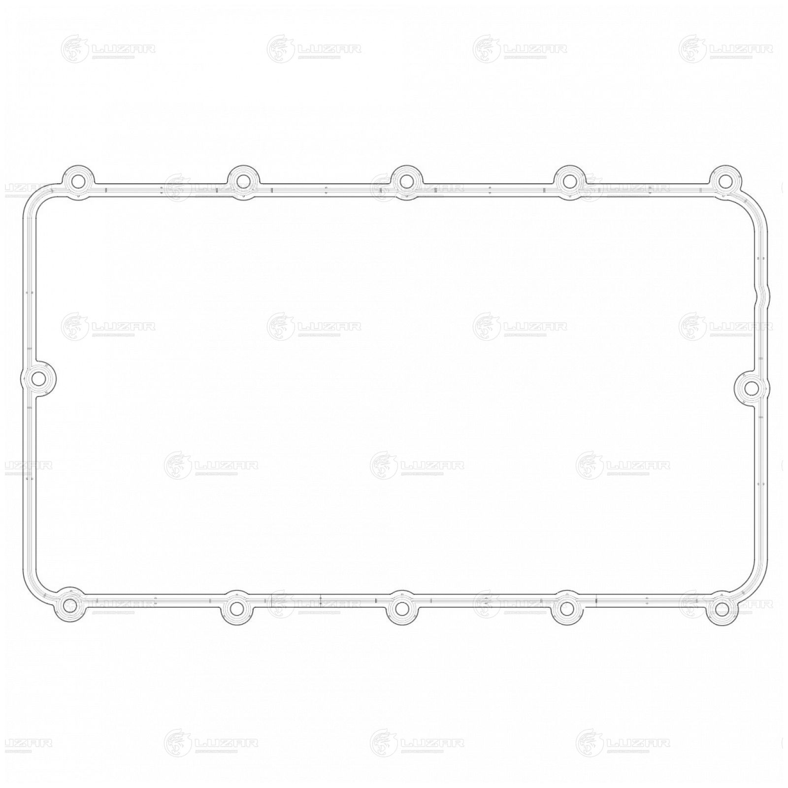 LUZAR LES21001 Прокладка клапанной крышки для а/м Ford Transit (13-)/Peugeot Boxer (11-) 2.2d (LES 21001)