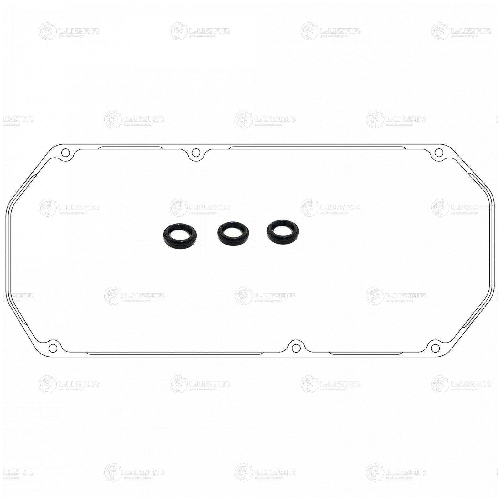 LUZAR LES21105 Прокладка клапанной крышки для а/м Mitsubishi Pajero IV (06-)/Pajero Sport (98-) 3.0i (кмпл.)