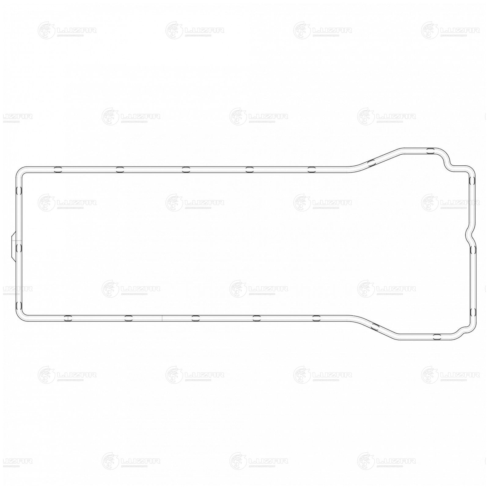 LUZAR LES21407 Прокладка клапанной крышки для а/м Nissan Micra (02-) 1.2i [CR12DE] (LES 21407)