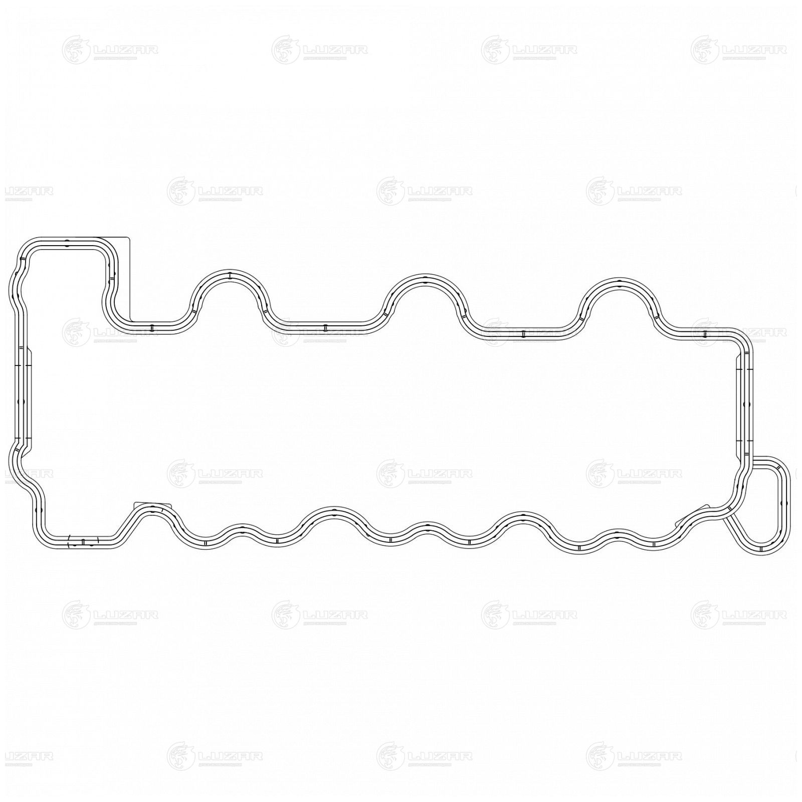 LUZAR LES21502 Прокладка клапанной крышки для а/м Mercedes-Benz ML W163 (97-)/E W210 (95-) 3.2i (прав.) | прав |