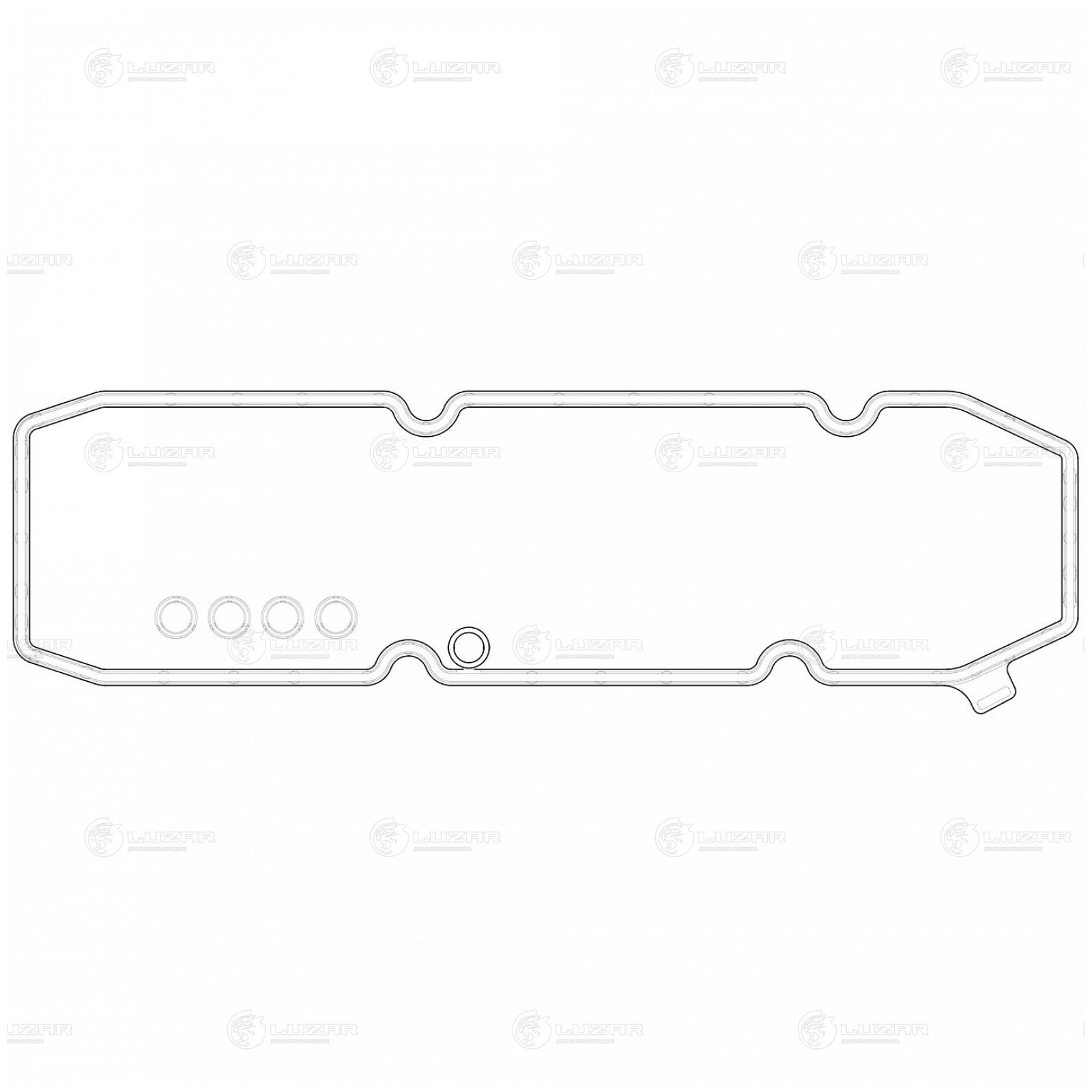 LUZAR LES21601 Прокладка клапанной крышки для а/м Fiat Albea (07-)/Doblo (05-) 1.4i (кмпл.) (LES 21601)
