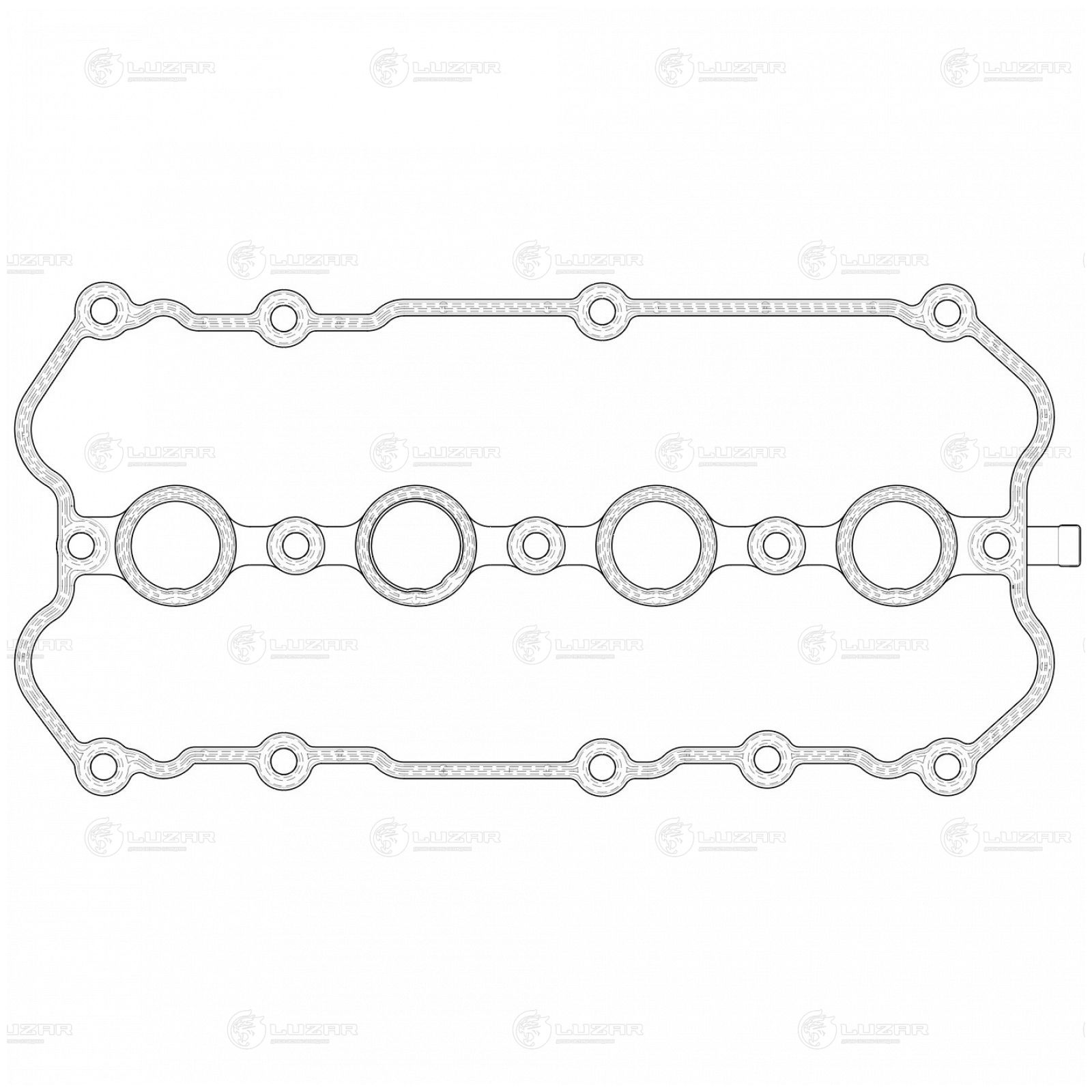 LUZAR LES21806 Прокладка клапанной крышки для а/м Audi A4 (04-)/A6 (04-)/VW Passat (05-) 2.0i (LES 21806)