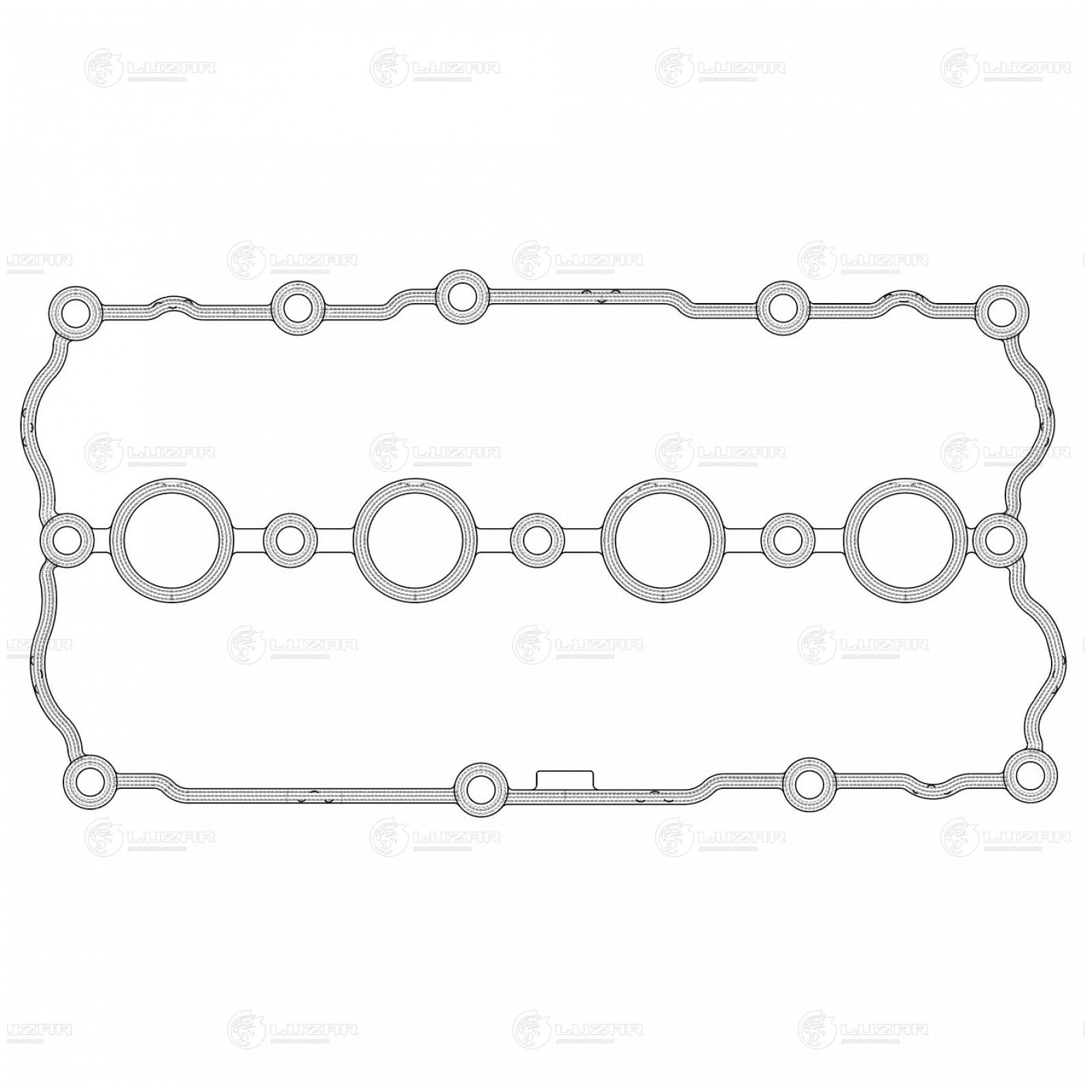 LUZAR LES21811 Прокладка клапанной крышки для а/м VW Passat B6 (05-)/Skoda Octavia A5 (04-) 2.0FSi