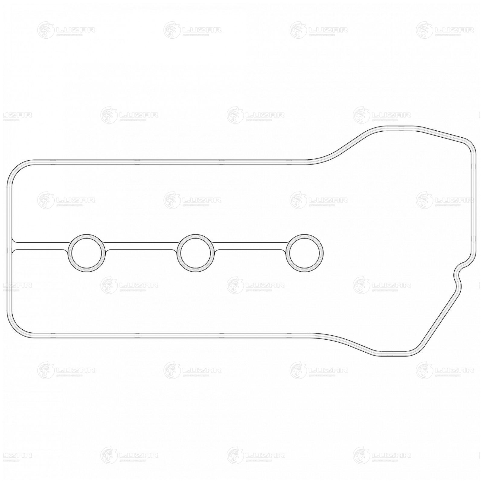 LUZAR LES21905 Прокладка клапанной крышки для а/м Toyota LC Prado (02-)/4Runner (02-) 4.0i (прав.) (LES 21905)