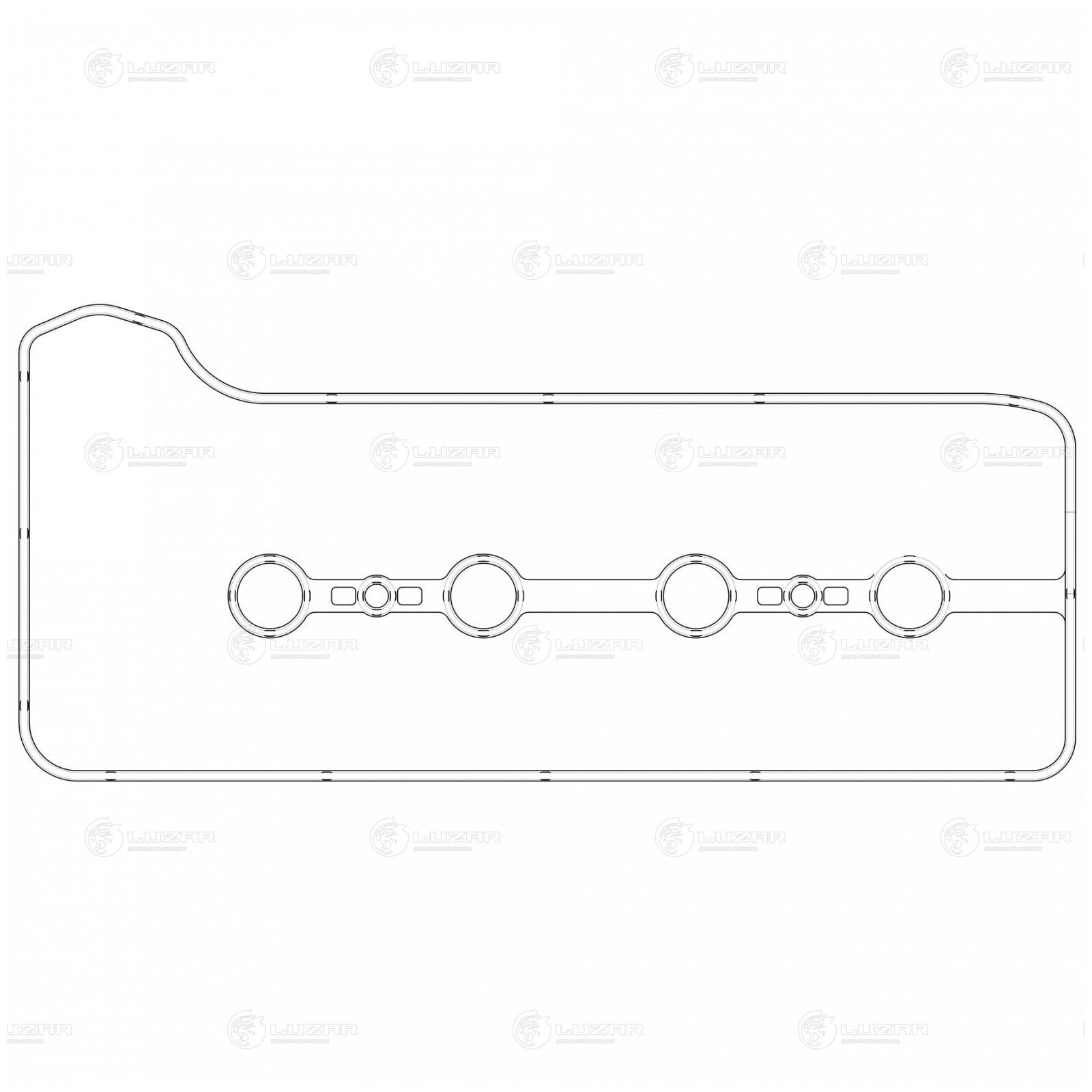 LUZAR LES21909 Прокладка клапанной крышки для а/м Toyota Camry (01-)/RAV4 (00-) 2.0i/2.4i