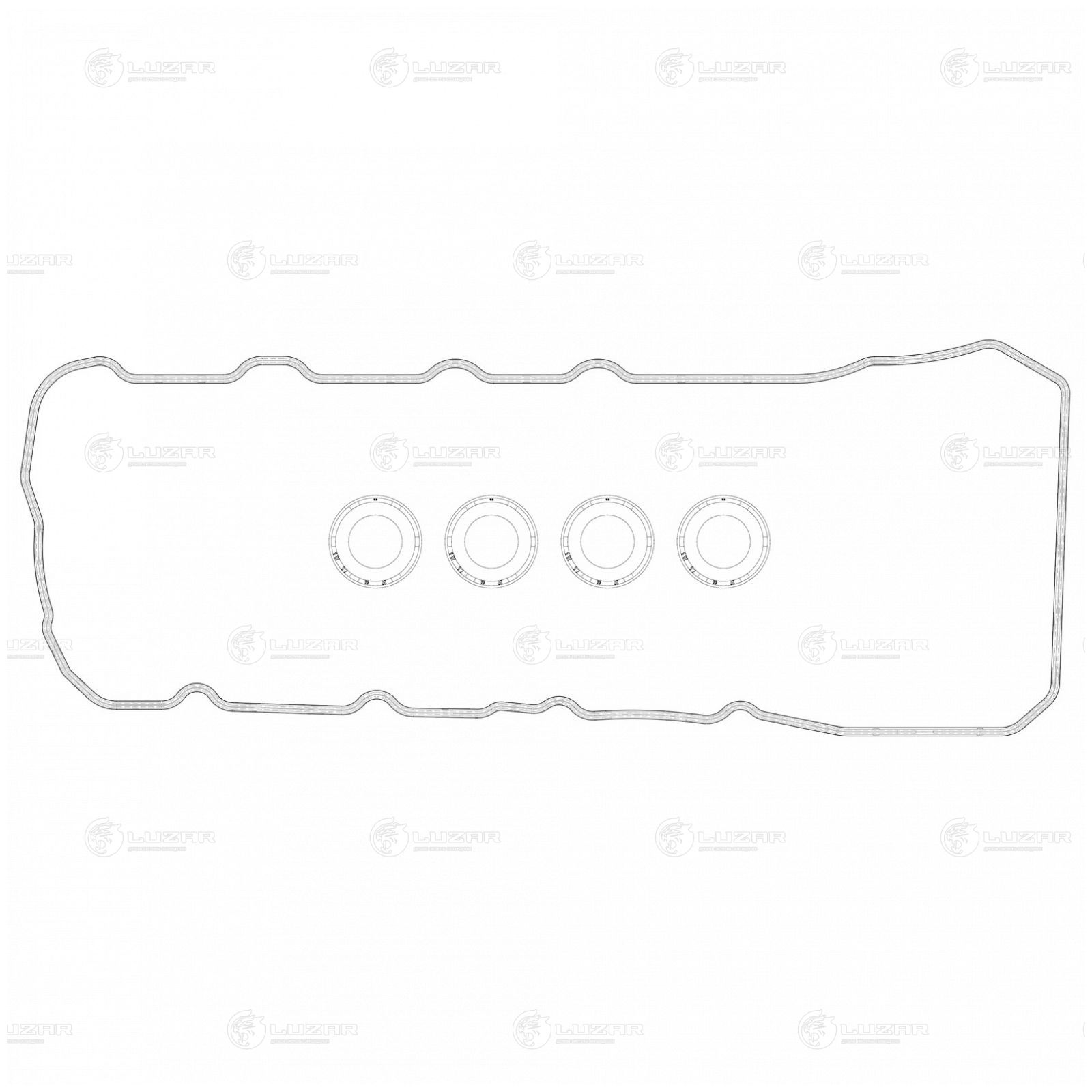 LUZAR LES21911 Прокладка клапанной крышки для а/м Lexus LX (07-)/Toyota Land Cruiser 200 (07-) 4.6i/5.7i (прав. кмпл.) | прав |