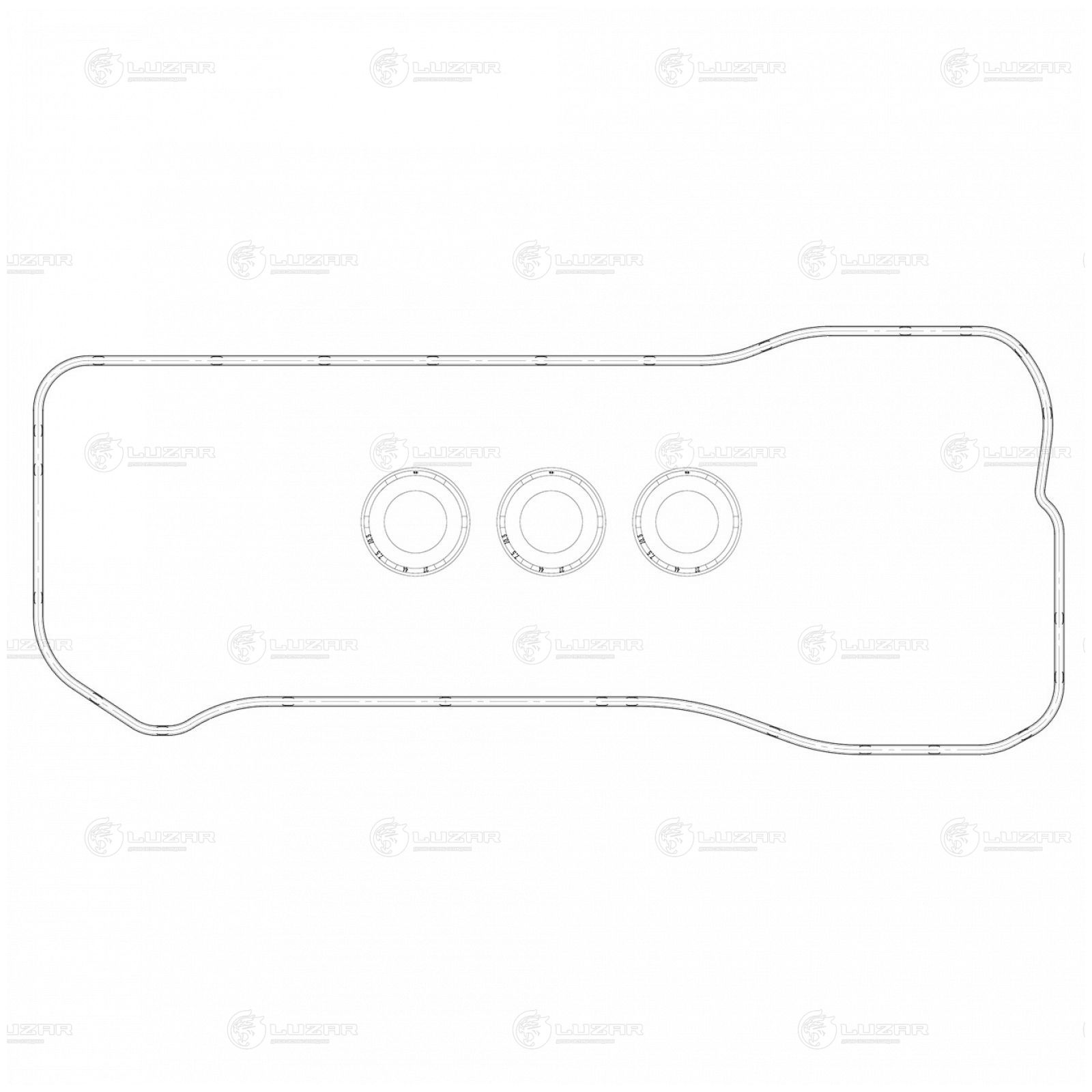 LUZAR LES21914 Прокладка клапанной крышки для а/м Toyota Highlander (07-)/Lexus RX (08-)/Camry (06-) 3.5i (кмпл. лев.) | лев |