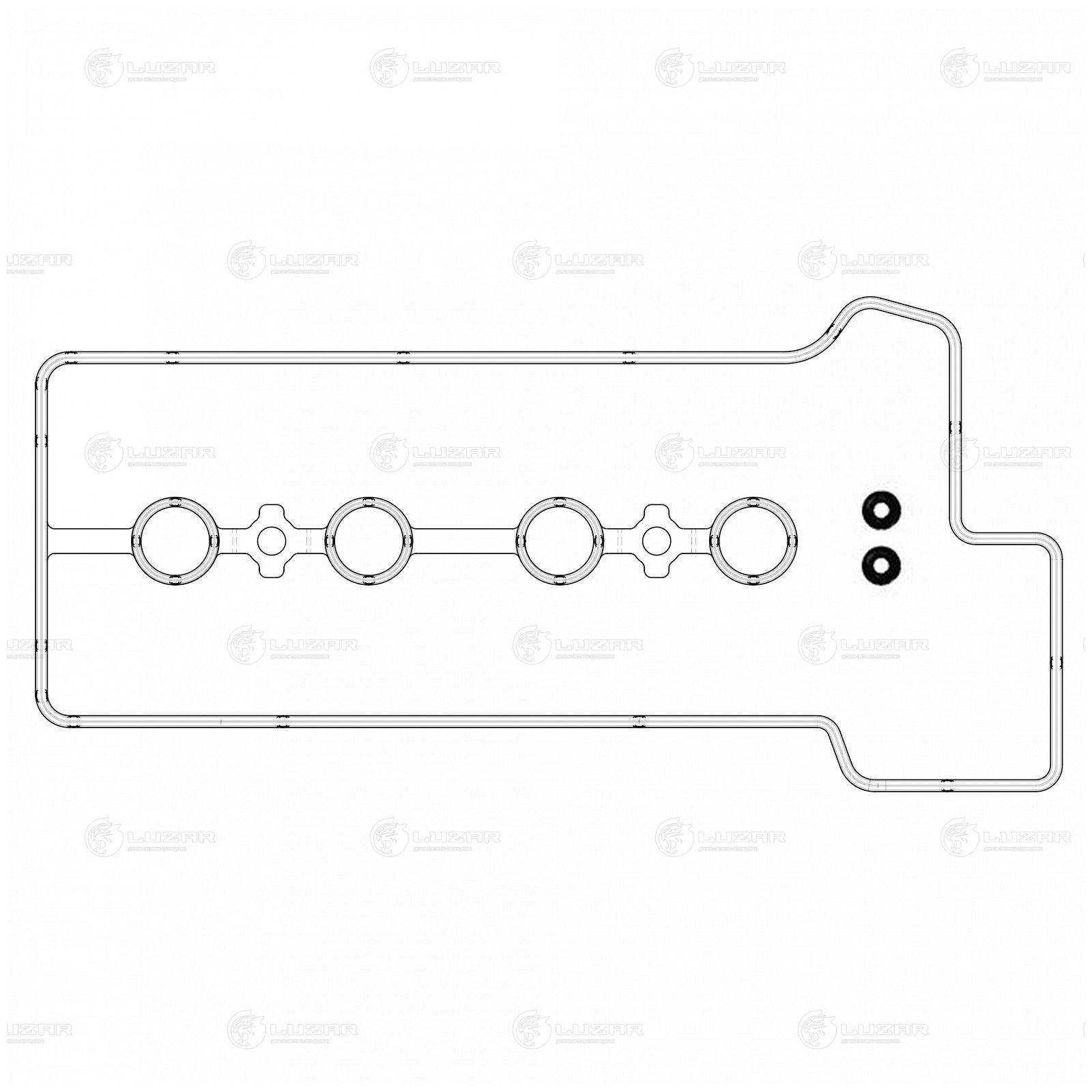 LUZAR LES21919 Прокладка клапанной крышки для а/м Toyota Vitz (99-)/Platz (00-)/Yaris (99-) 1.0i/1.3i (LES 21919)