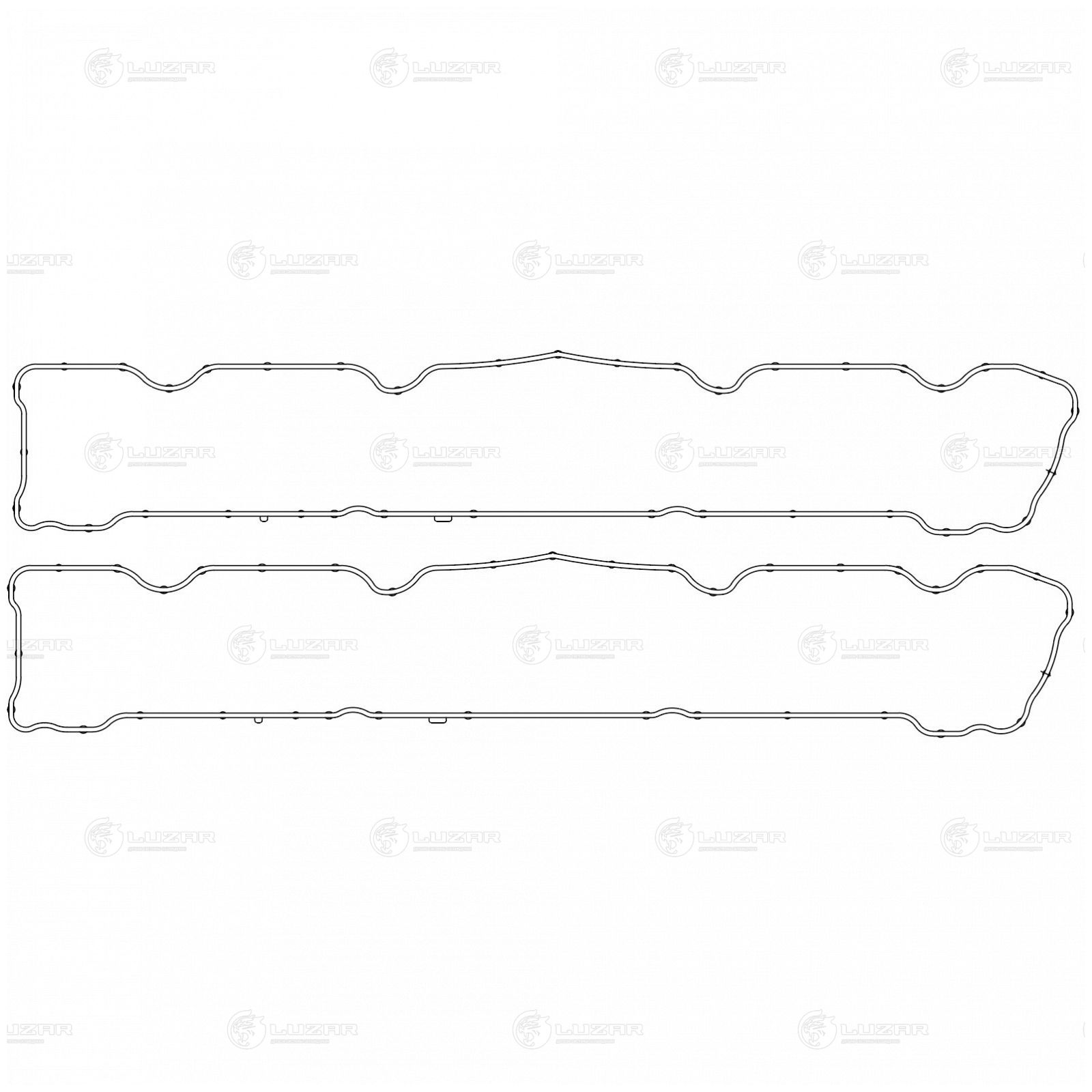 LUZAR LES22003 Прокладка клапанной крышки для а/м Peugeot 307 (00-)/Citroen C4 (04-) 1.6i (кмпл. 2шт.) (LES 22003)