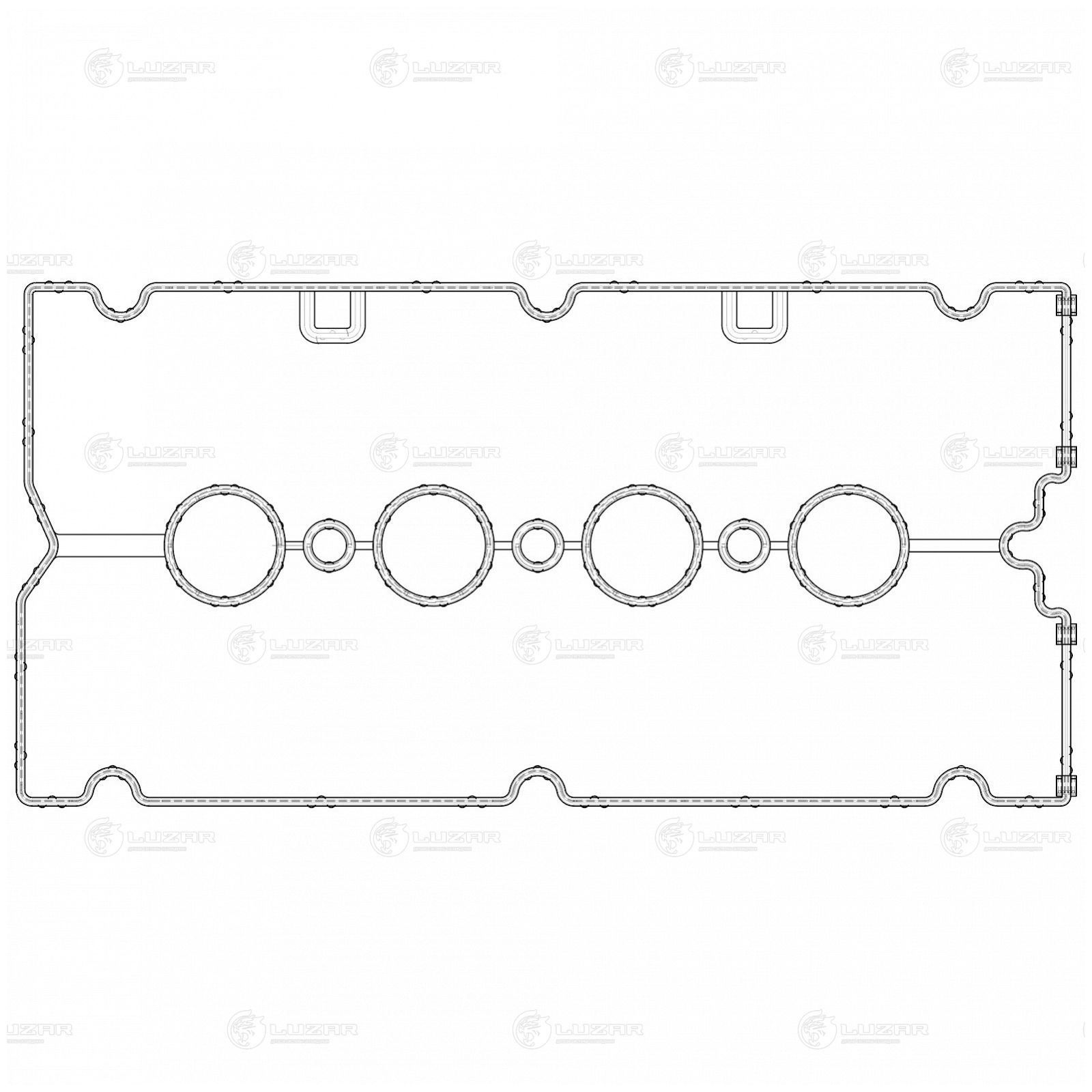 LUZAR LES22106 Прокладка клапанной крышки для а/м Opel Astra H (04-)/Meriva A (03-) 1.6i (силикон) (LES 22106)
