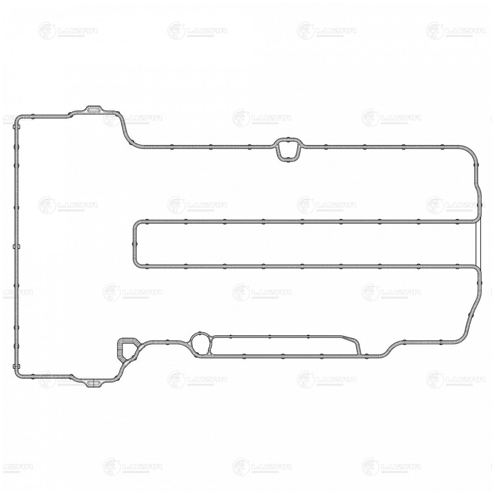LUZAR LES22107 Прокладка клапанной крышки для а/м Opel Astra J (09-)/Corsa D (06-) 1.4i/1.4T (тонкая) (LES 22107)