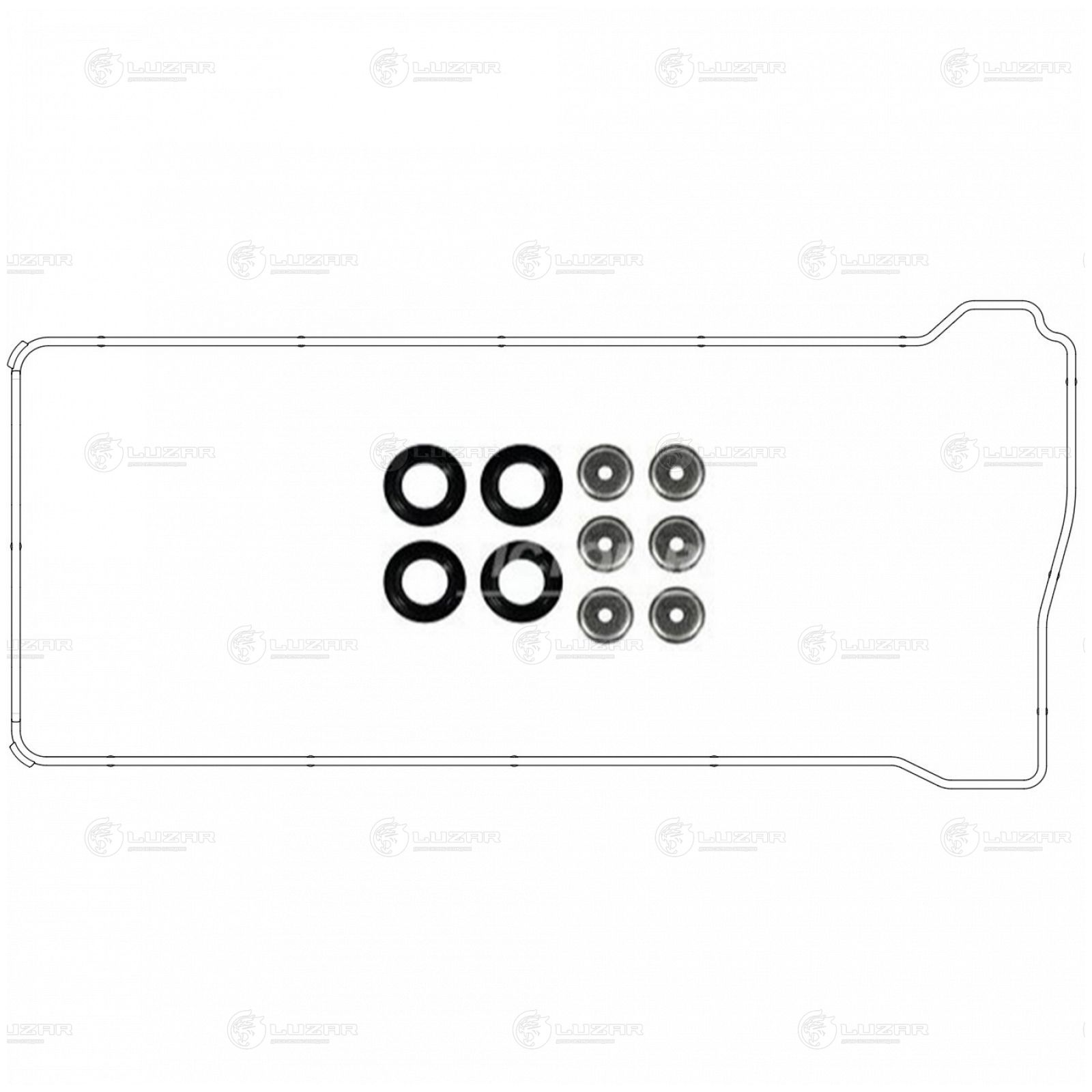 LUZAR LES22302 Прокладка клапанной крышки для а/м Honda CR-V (02-)/(06-)/Accord (02-) 2.0i/2.4i (кмпл.) (LES 22302)