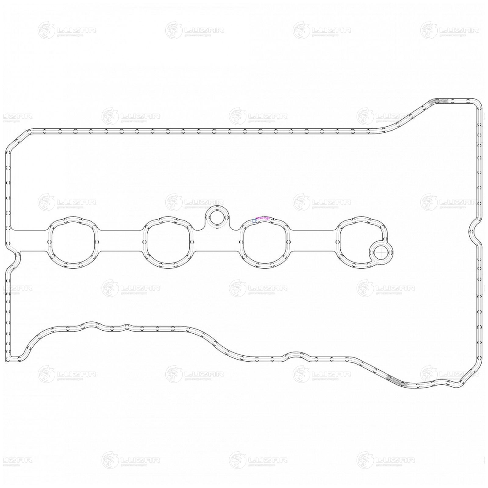 LUZAR LES22502 Прокладка клапанной крышки для а/м Mazda CX-5 (11-)/6 (GJ/GL) (13-) 2.0i [PE-VPS] (LES 22502)