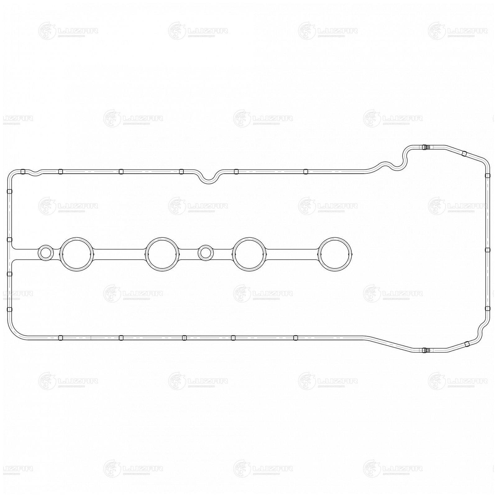 LUZAR LES22503 Прокладка клапанной крышки для а/м Mazda 3 (03-) 1.6i (LES 22503)
