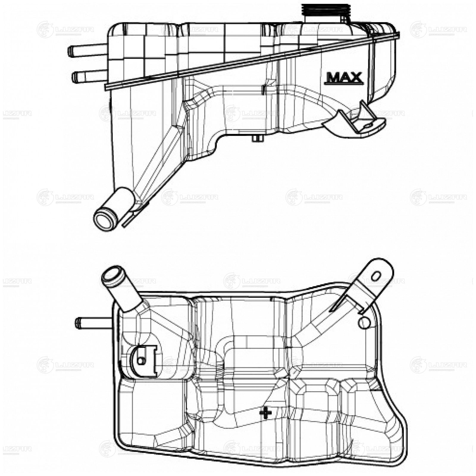 LUZAR LET1001 Бачок расширит. охл. жидкости для а/м Ford Mondeo II (96-)/III (00-) (LET 1001)