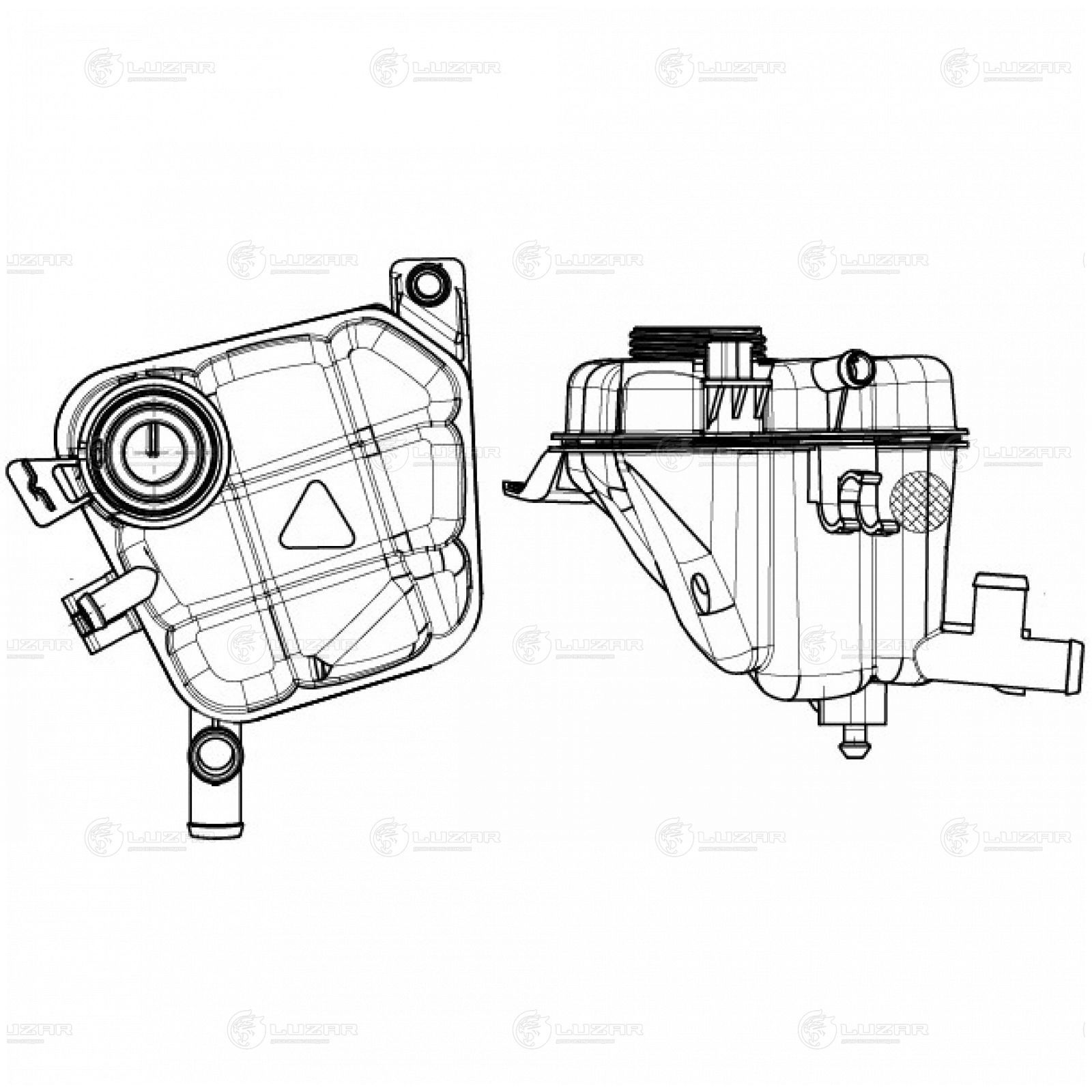 LUZAR LET1514 Бачок расширит. охл. жидкости для а/м Mercedes-Benz ML (W166) (11-)/GL (X166) (12-) (LET 1514)