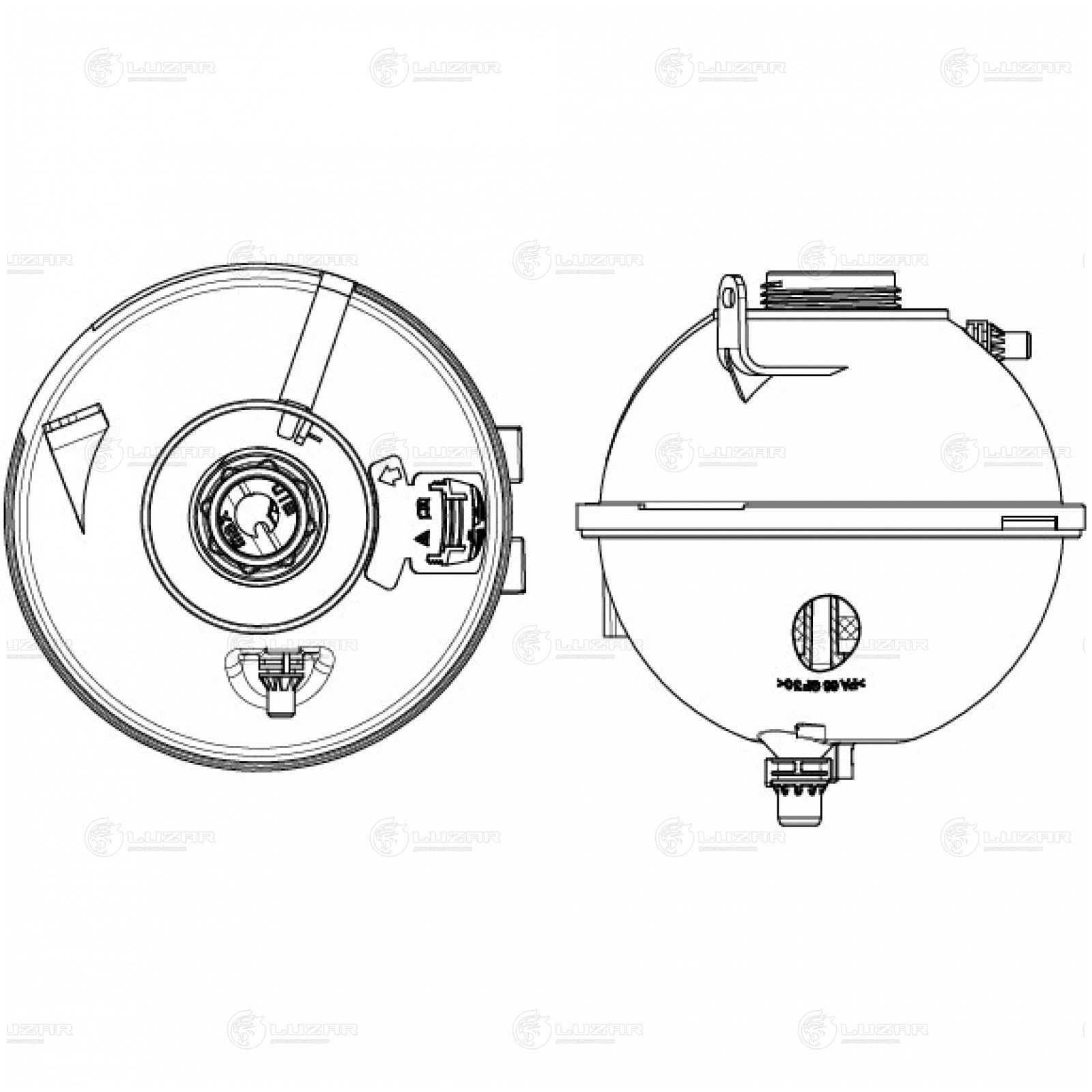LUZAR LET2616 Бачок расширит. охл. жидкости для а/м BMW X3 (F25) (10-)/X4 (F26) (14-) (LET 2616)