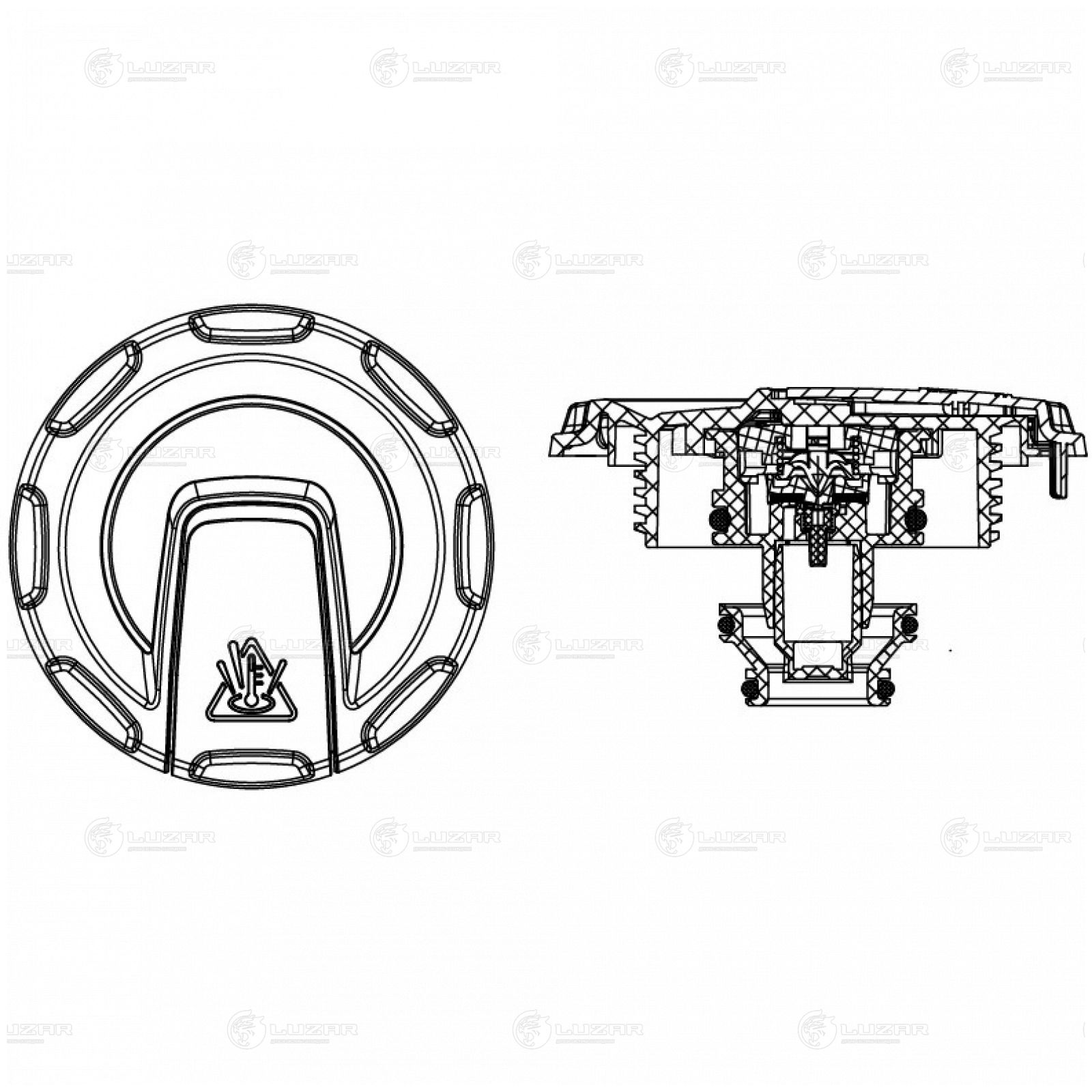 LUZAR LL1810 Крышка (пробка) расш. бачка для а/м Audi Q5 (16-)/Q7 (15-)/VW Touareg (18-) 1.6bar (LL 1810)
